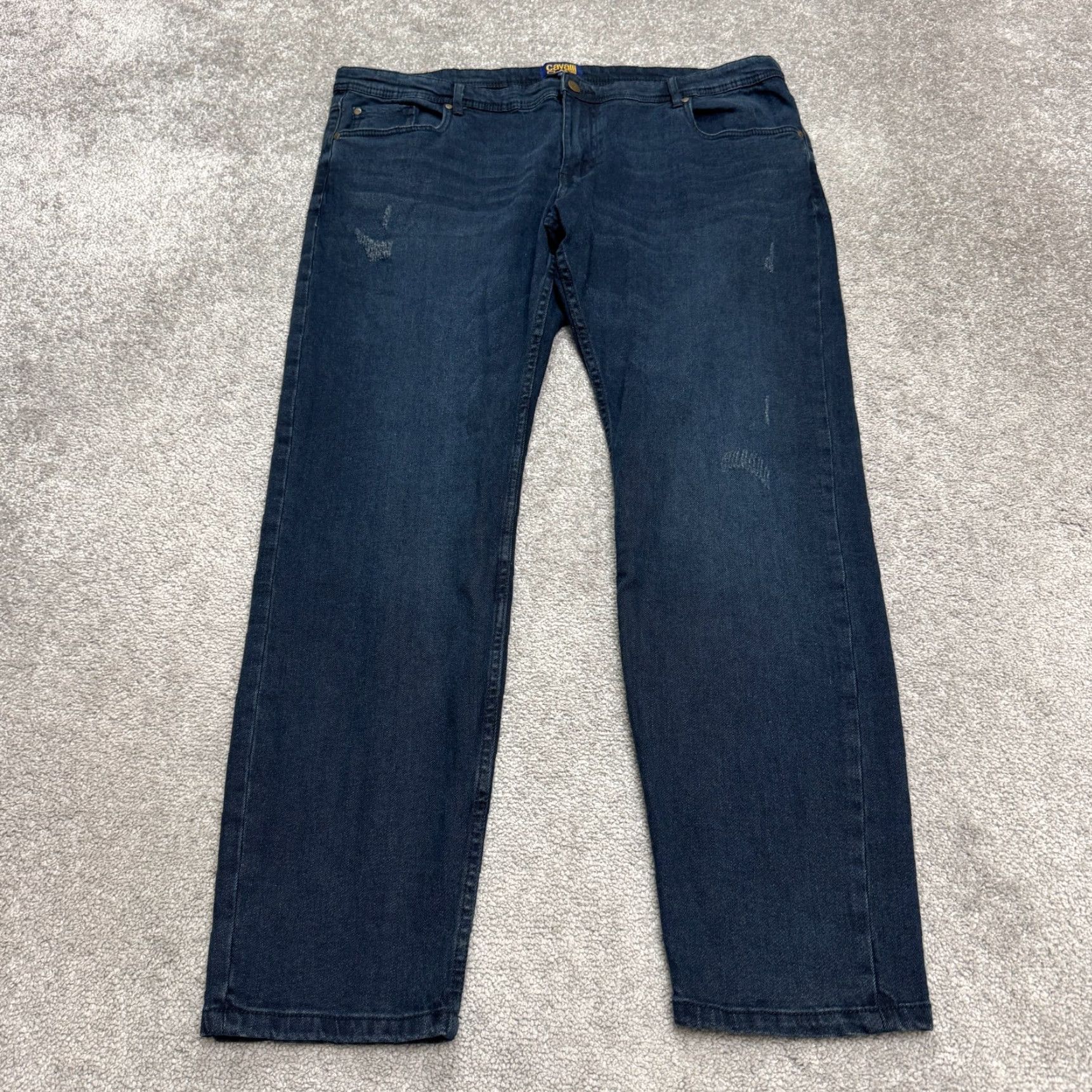 Cavalli Class Cavalli Class Jeans - Men - 40 - Distressed Straight Leg Denim - Blue Dark Wash - 5-Pocket - Regular Fit Size US 40 / EU 56 - 2 Thumbnail