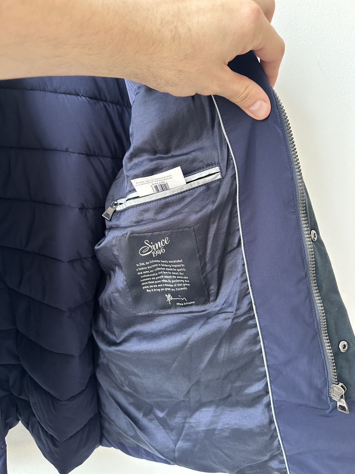 Schneiders Schneiders Salzburg Navy Quilted Micro Down Jacket Size US S / EU 44-46 / 1 - 11 Thumbnail