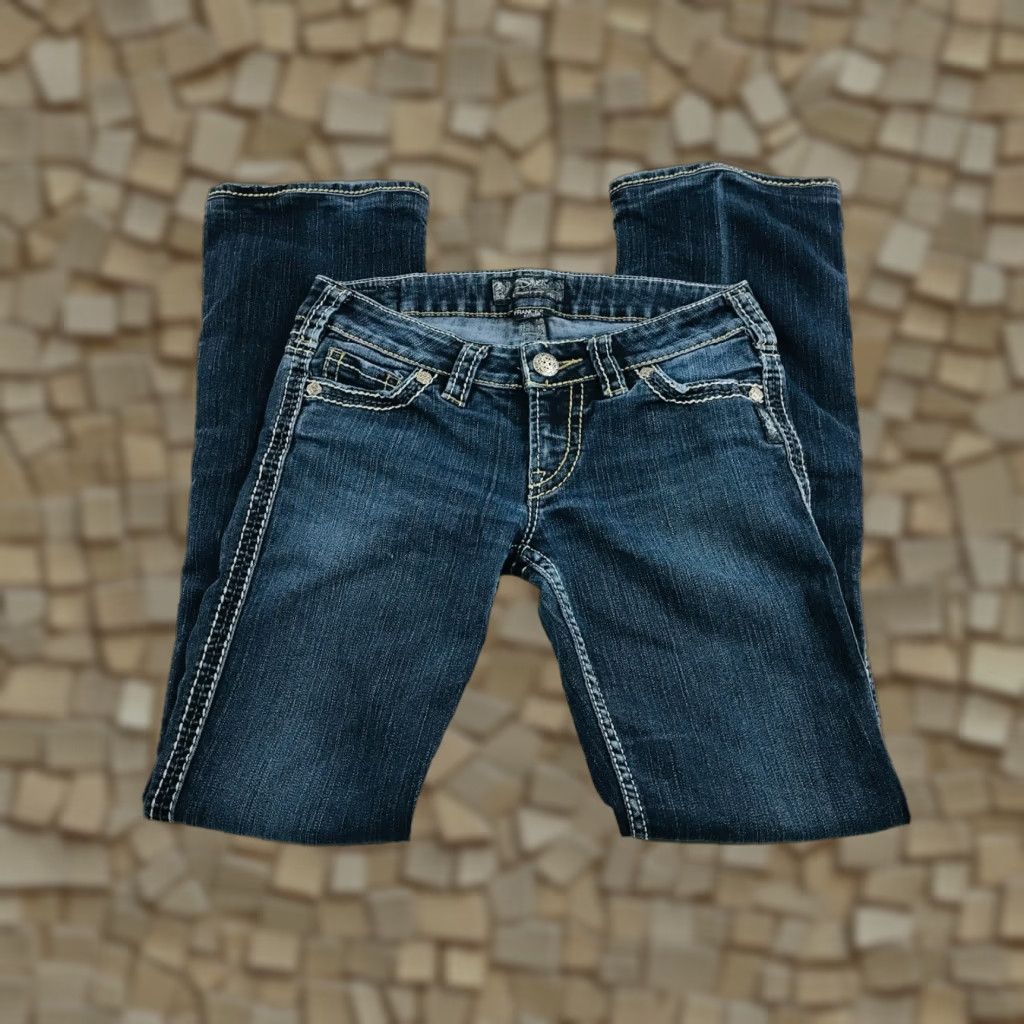 Silver Jeans Co. Silver Jeans Frances Jeans 27x30 Denim Pants Low Rise Blue 100% Cotton Women Jeans Straight Modern Vintage? No 27 Womens Jeans Silver Size 27" / US 4 / IT 40 - 1 Thumbnail