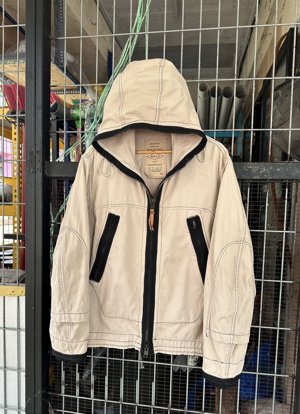 Vintage 👹Vintage Ball Hooded Utility Jacket Size US L / EU 52-54 / 3 - 2 Thumbnail