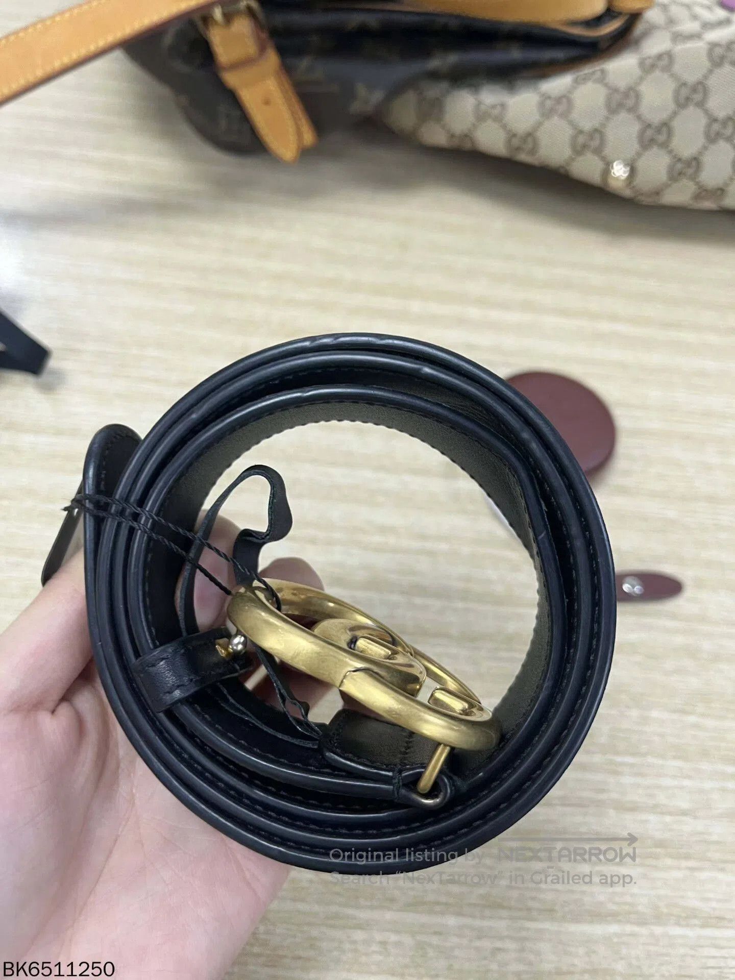 Gucci gucci double g leather belt 85*34. Size ONE SIZE - 4 Thumbnail