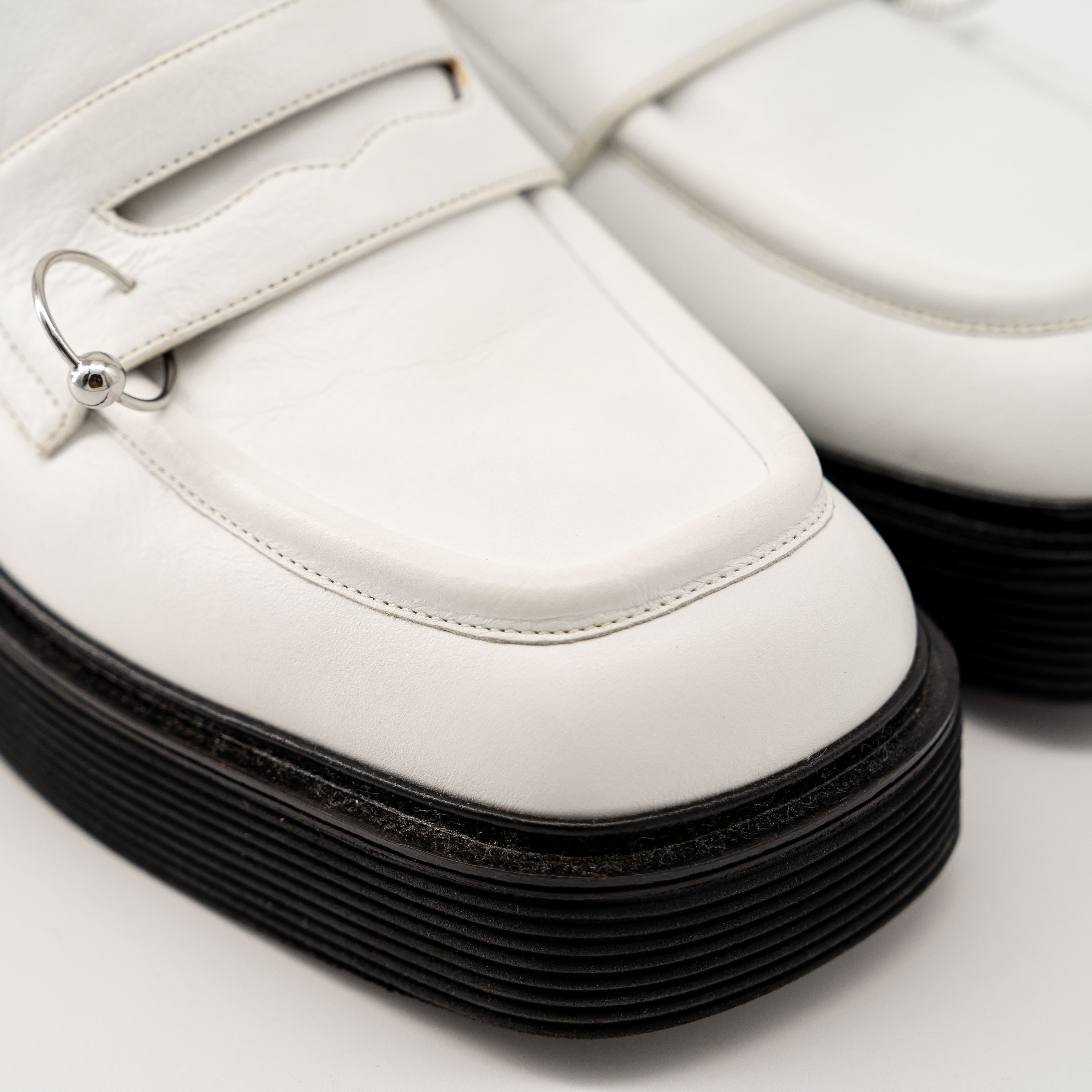 Marni 40 10 US Marni Loafers White Penny Platform Chunky Pierced Size US 10 / IT 40 - 6 Thumbnail