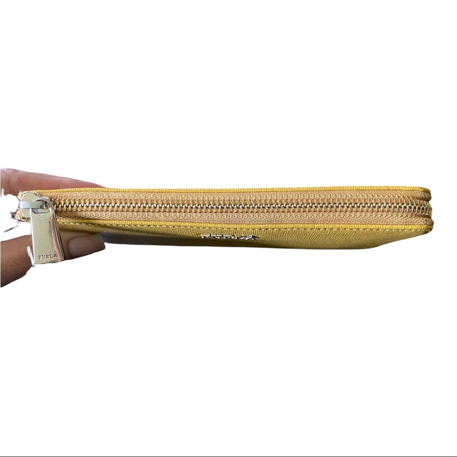 Furla Furla Leather Yellow Zip Zippy Accordion Wallet EUC Size ONE SIZE - 4 Thumbnail