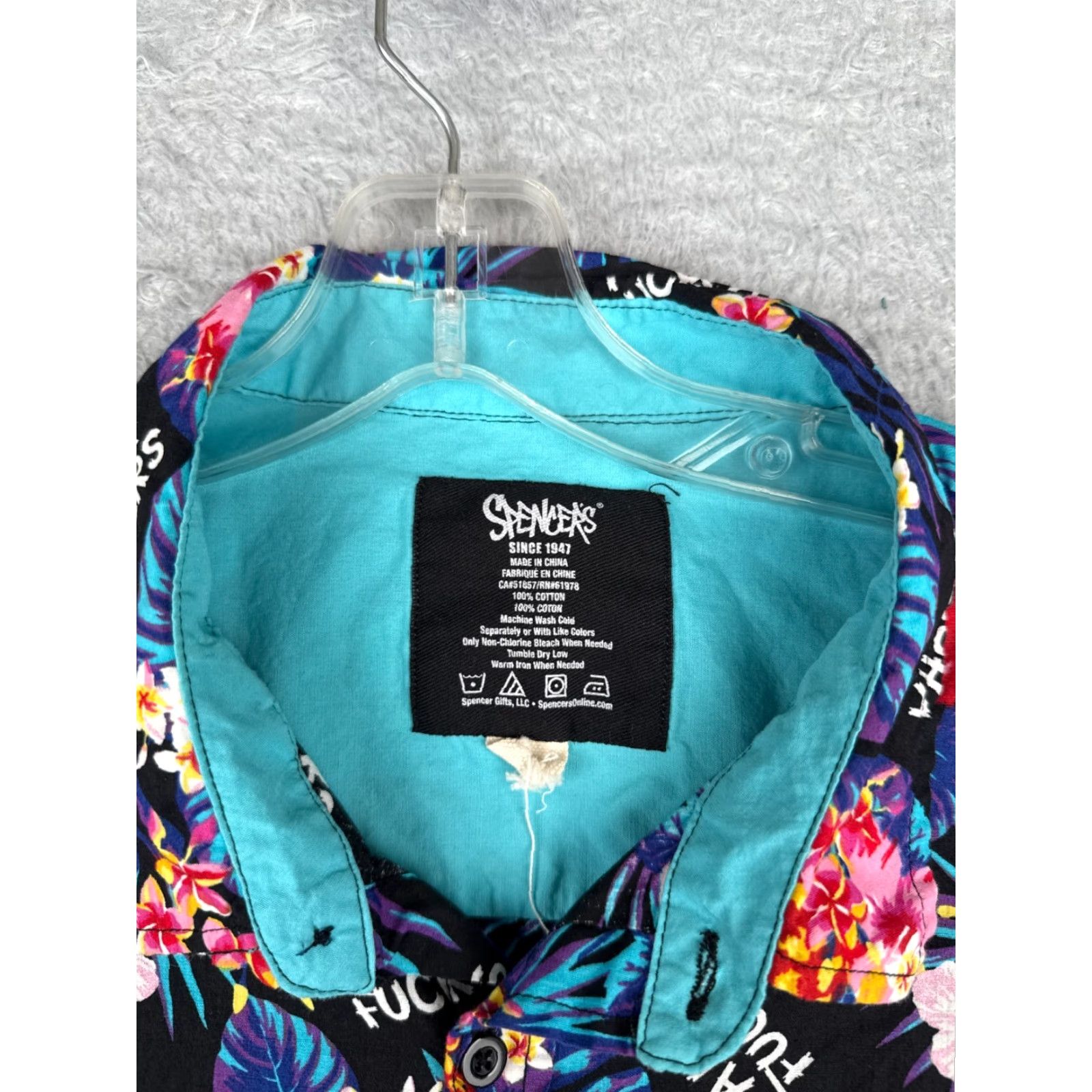 Vintage VINTAGE Spencer's Shirt Men S Black Pineapple AOP 100% Cotton Aloha F*ckers 90s Beach/Party Mens Size US S / EU 44-46 / 1 - 7 Thumbnail