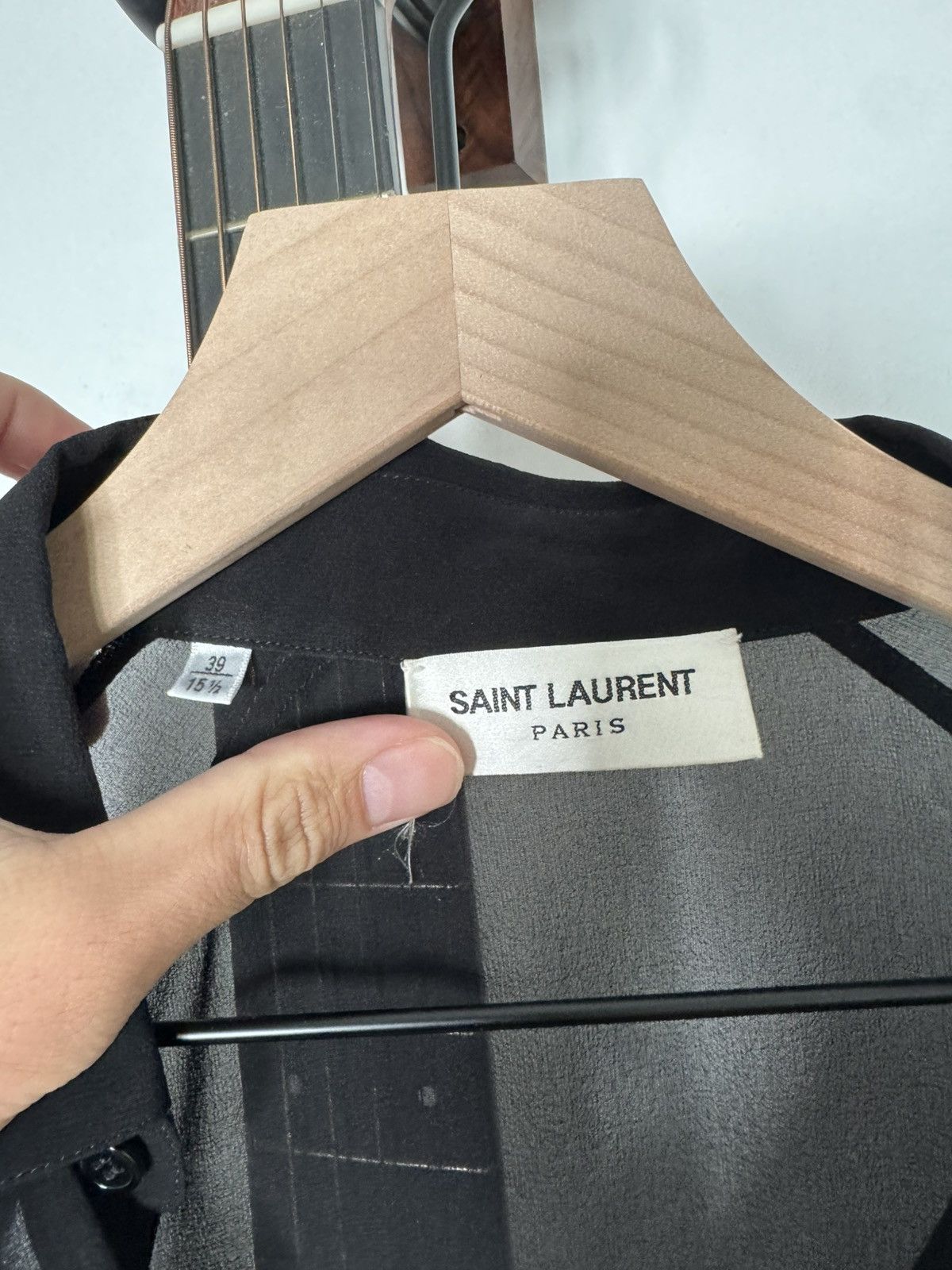 Saint Laurent Paris Very Sheer Oversized Button Down Size US M / EU 48-50 / 2 - 3 Thumbnail