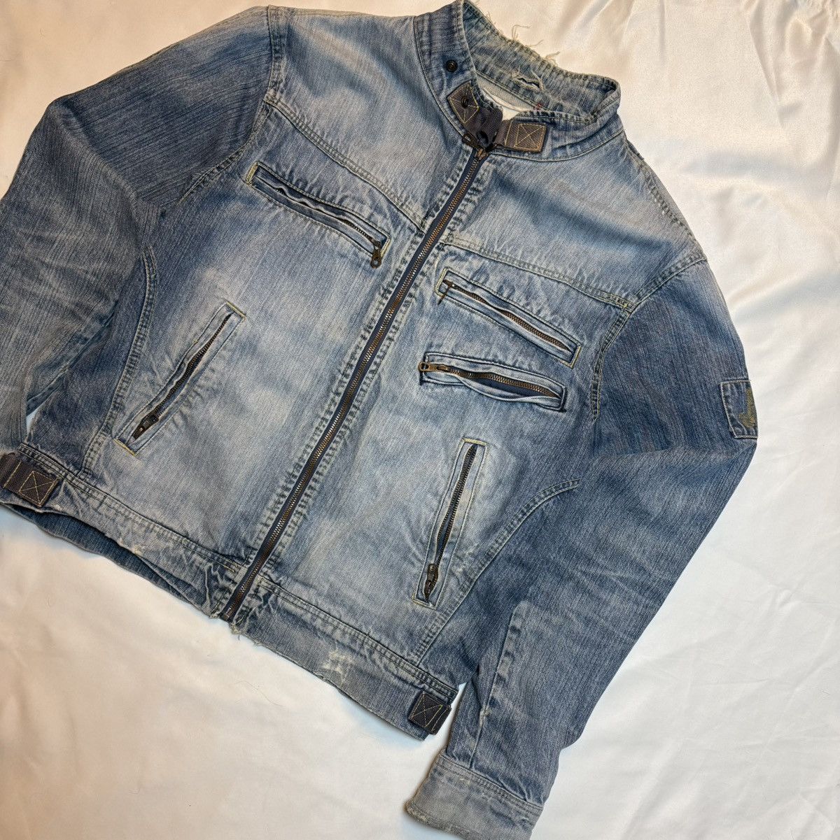 Jack & Jones Vintage Biker Denim Jacket Size US M / EU 48-50 / 2 - 2 Thumbnail