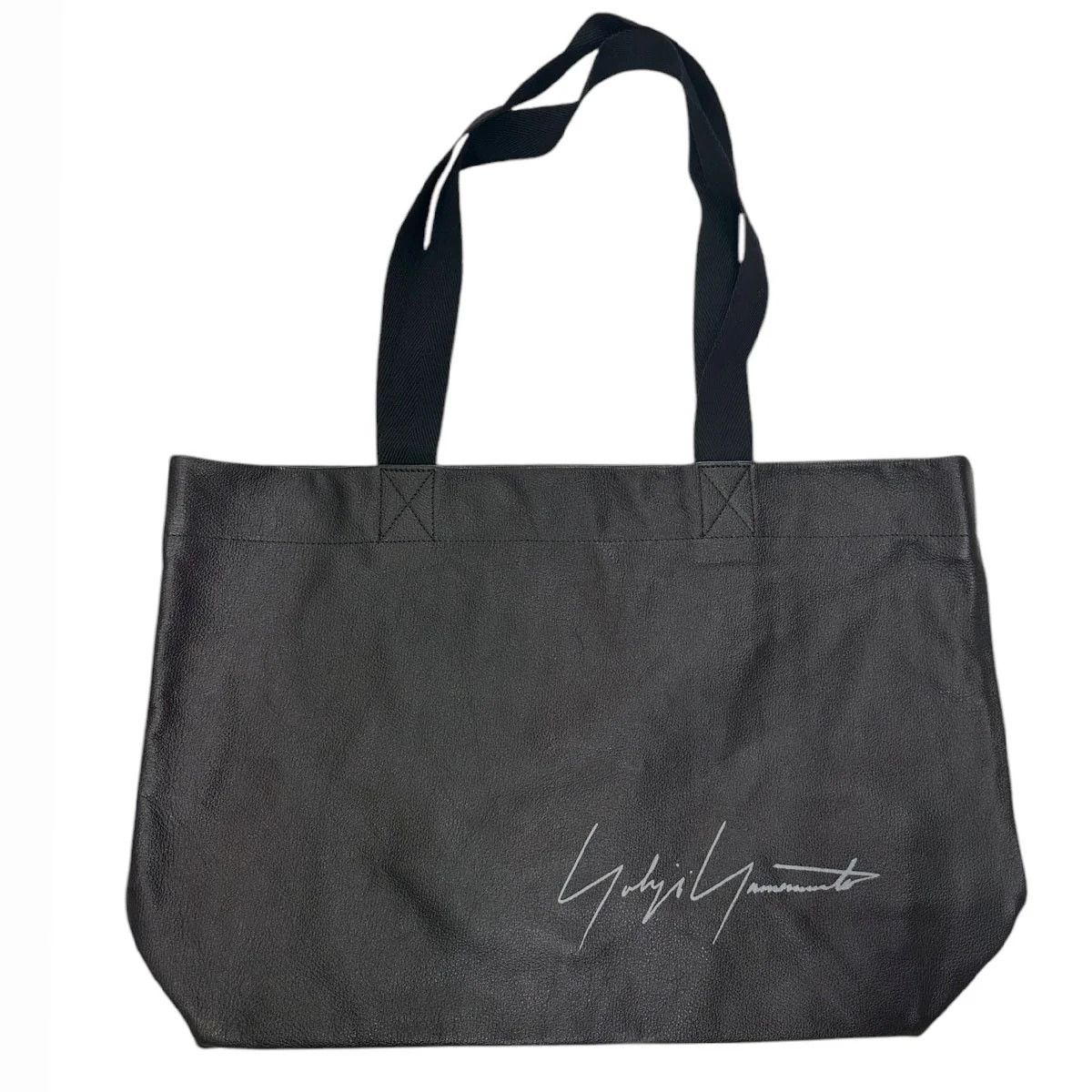 Yohji Yamamoto YOHJI YAMAMOTO SIGNATURE LOGO PRINT LEATHER TOTE BAG Size ONE SIZE - 1 Thumbnail