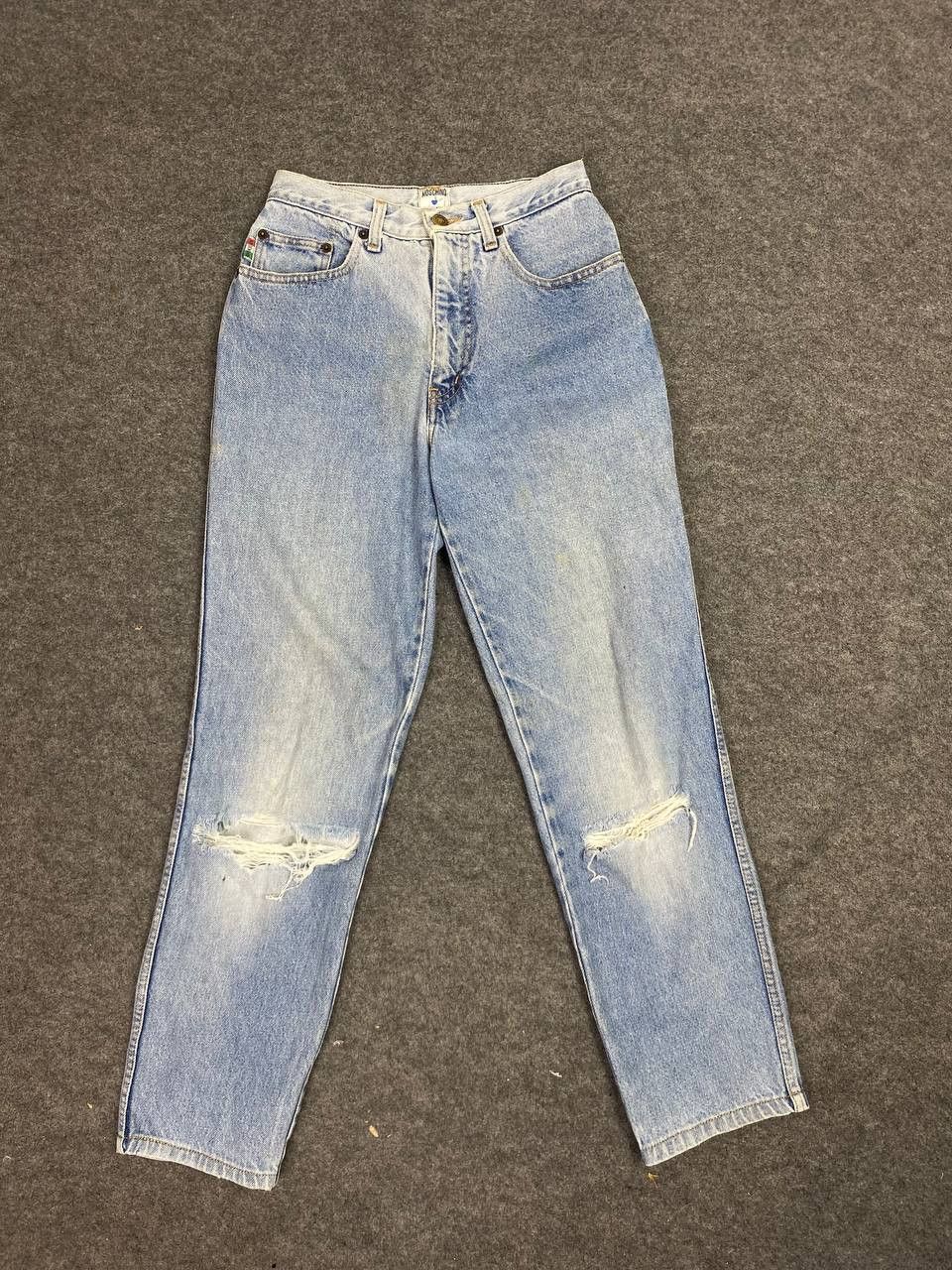 Moschino vintage moschino distressed denim made in italy Size US 27 - 5 Thumbnail