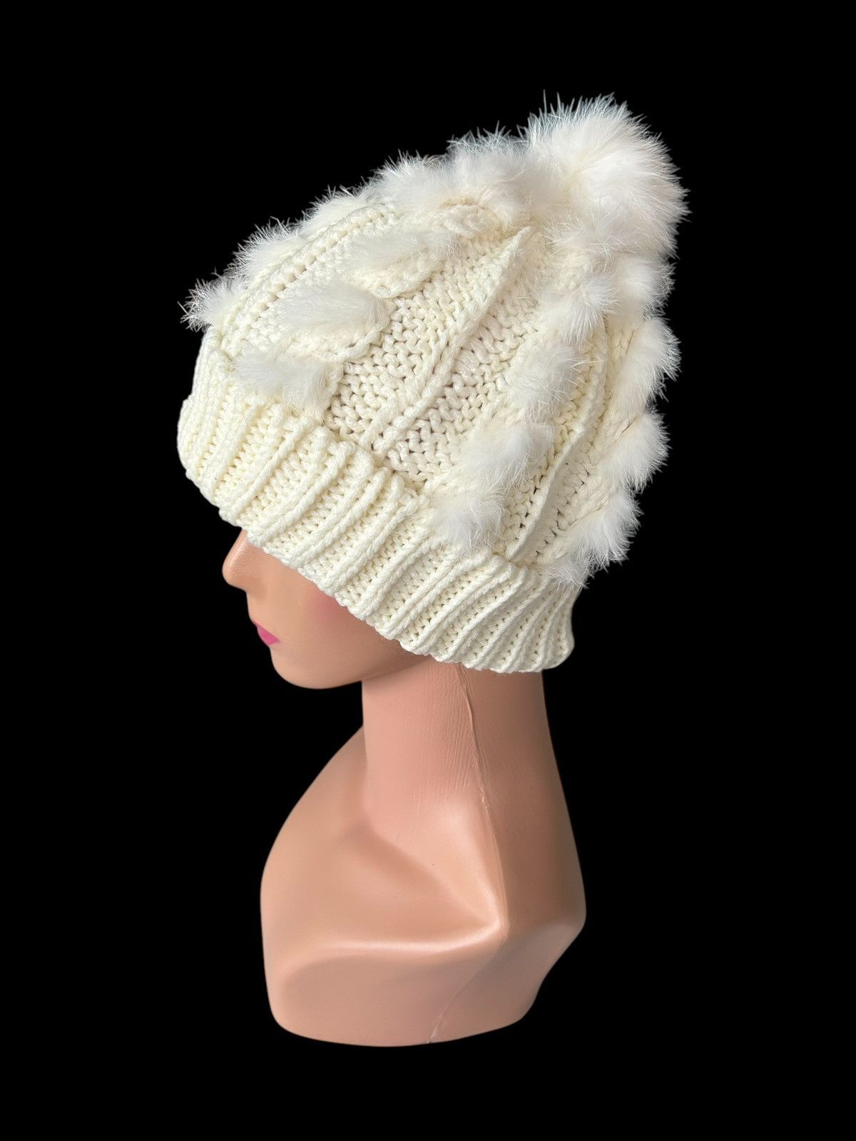 Japanese Brand × Kapital × Vintage Japanese Punk Bondage Style Knitt Fur Beanie Hats Size ONE SIZE - 2 Thumbnail