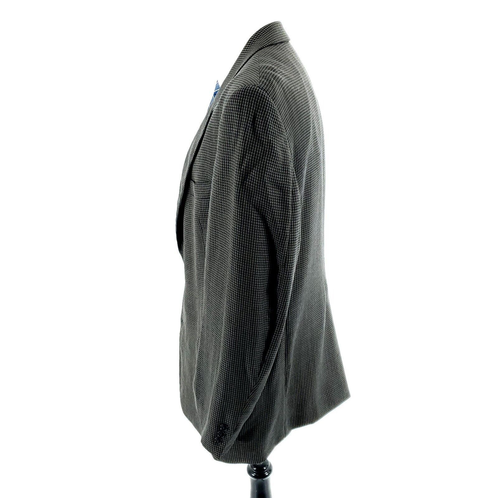 John Weitz John Weitz Signature Textured Wool 2 Button Sport Coat 42R G Size 42R - 4 Thumbnail