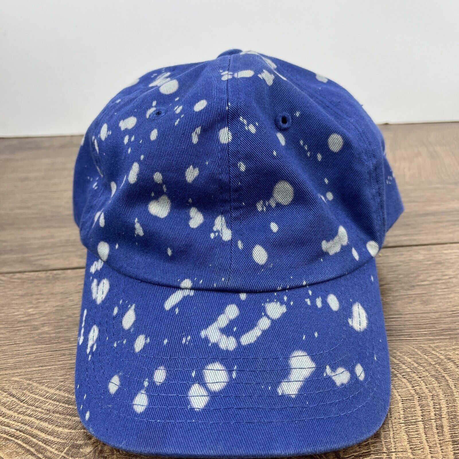 Other Bleached Blue Hat Adjustable Adult Size Hat Blue Cap Size ONE SIZE - 5 Thumbnail