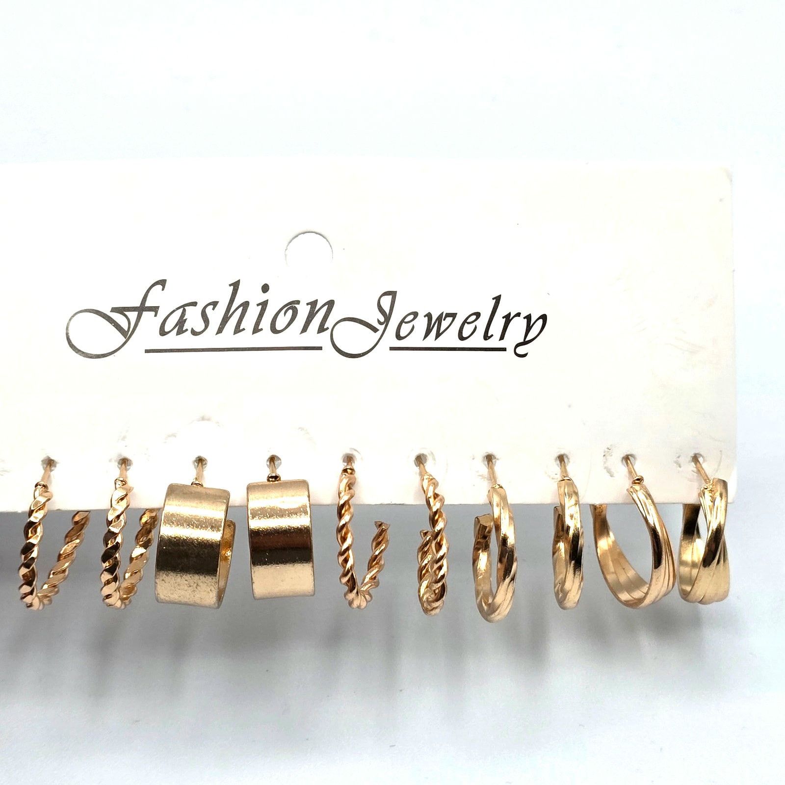 Other Gold Hoop Earring Set of 5 Fashion Jewelry NWT #E200 Size ONE SIZE - 1 Thumbnail