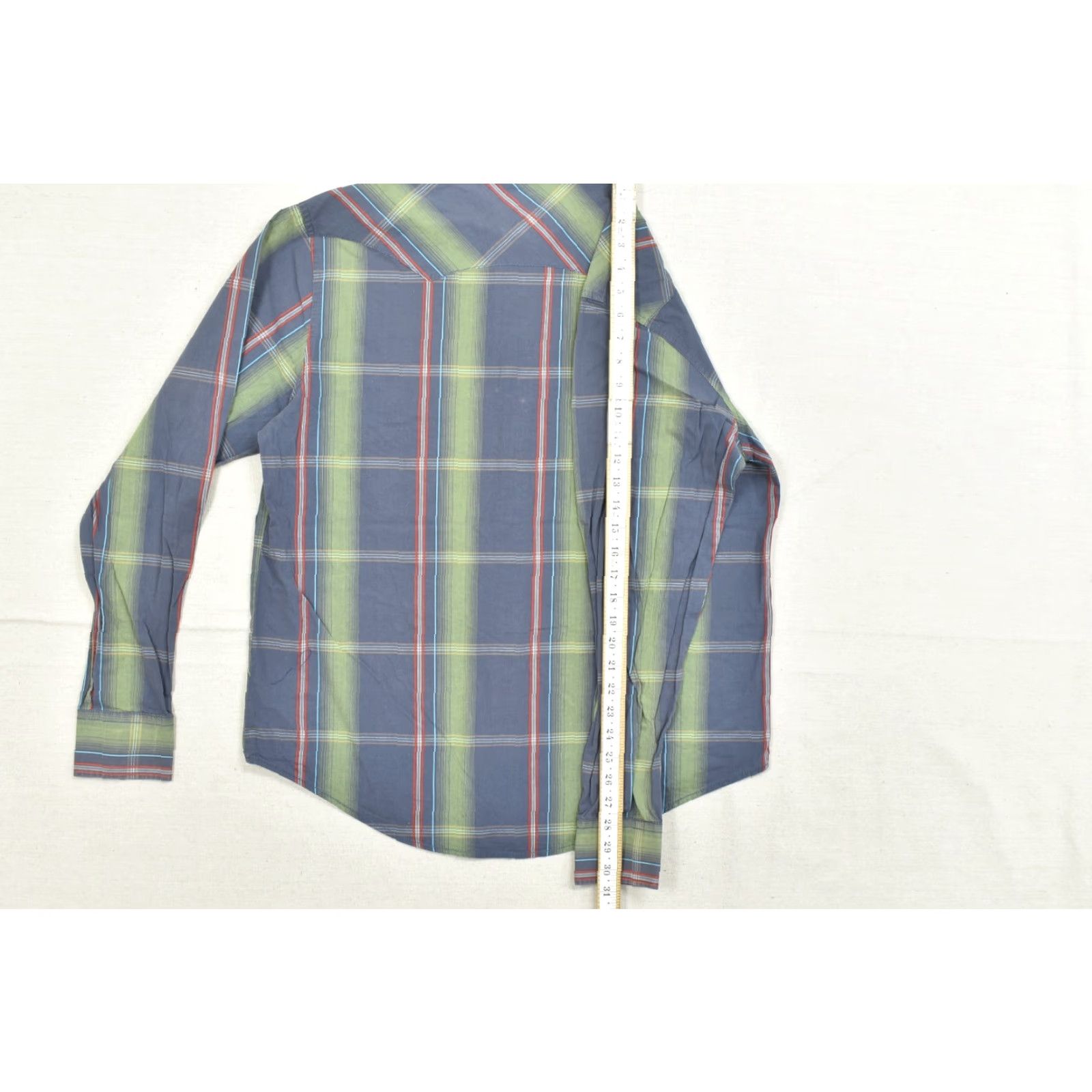 Wrangler Wrangler American Cowboys Men Blue Green Plaid Western Snap Shirt L Pearl Size US L / EU 52-54 / 3 - 5 Thumbnail