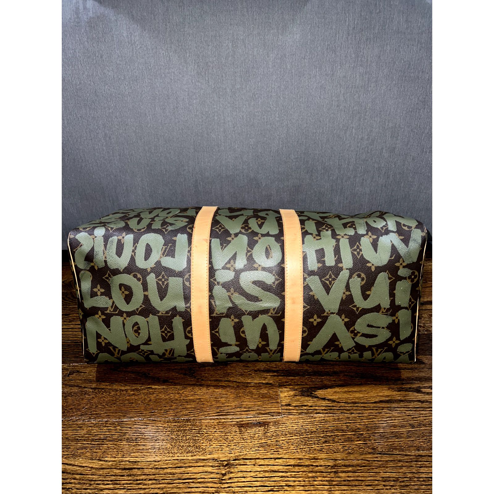 Louis Vuitton Louis Vuitton Keepall Dark Green Weekend Travel Bag Size ONE SIZE - 12 Thumbnail
