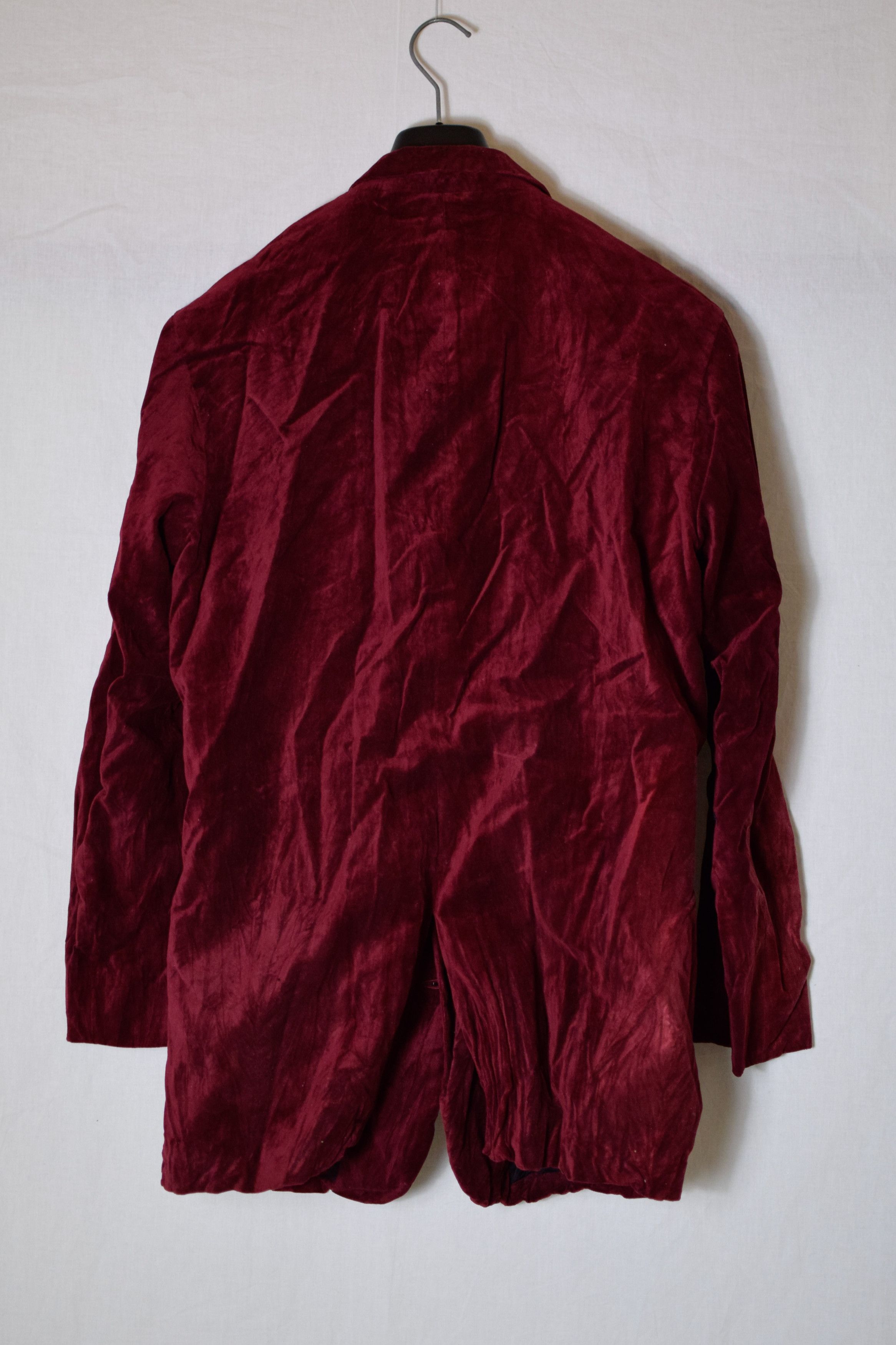 Julius Julius AW03 Red Velvet Jacket Size 48R - 3 Thumbnail