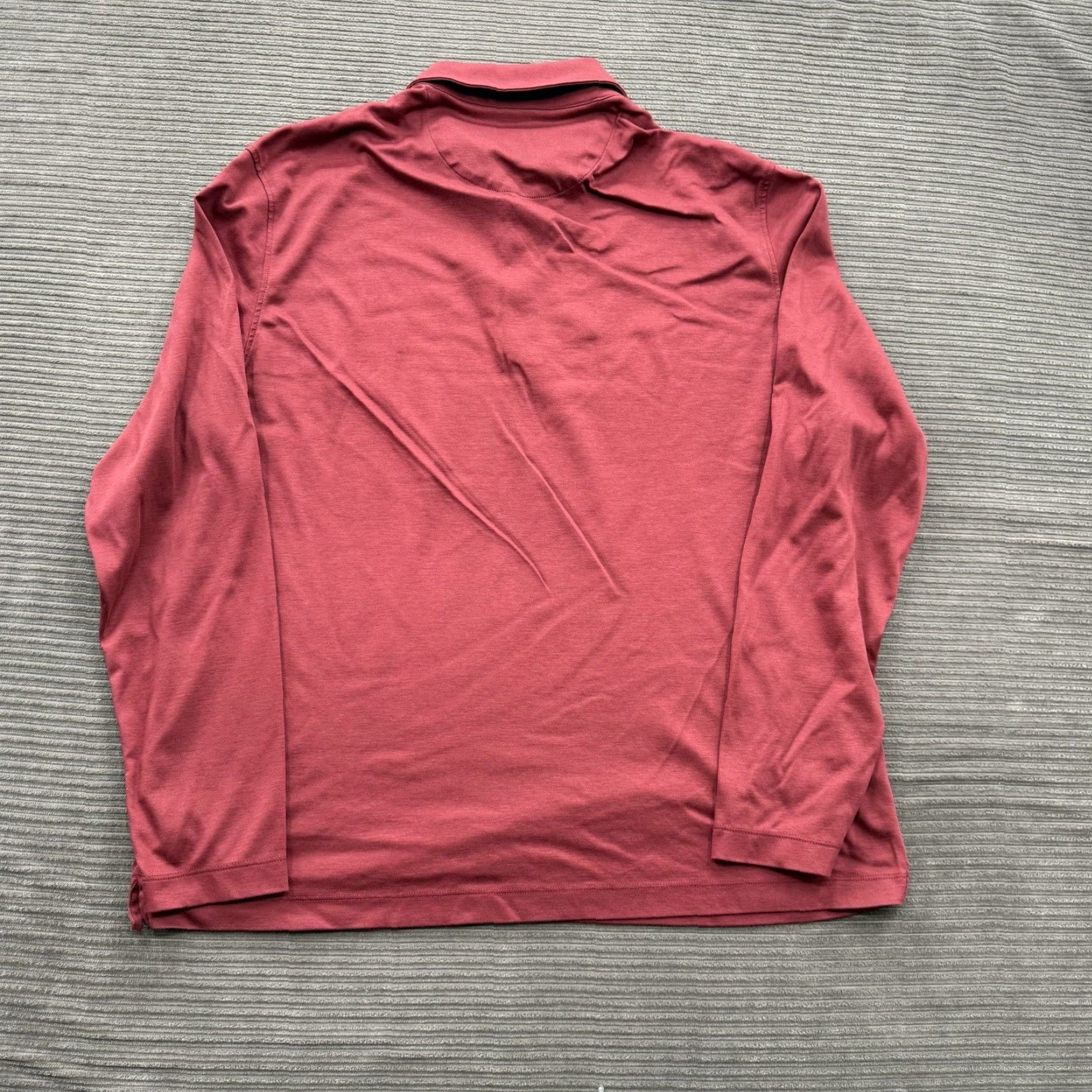 UNTUCKit UNTUCKit Polo Shirt Men XL Red Cotton Performance Long Sleeve Golf Golfing Shirt Size US XL / EU 56 / 4 - 2 Thumbnail