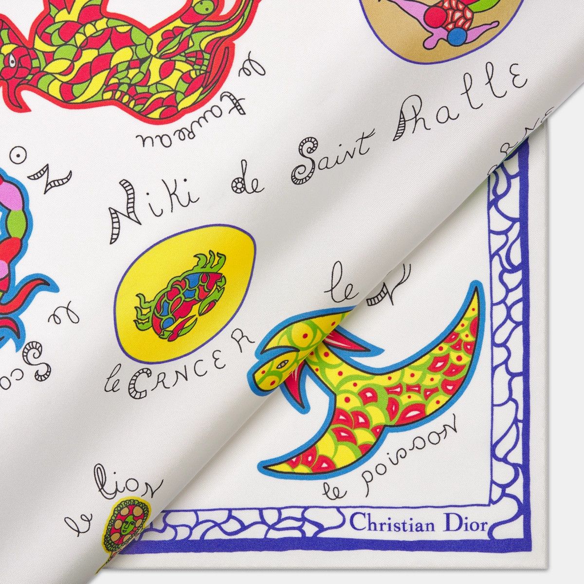 Dior o1bcso1str0226 Size:OS/Zodiac 70 Square Scarf in Multicolor Size ONE SIZE - 4 Thumbnail