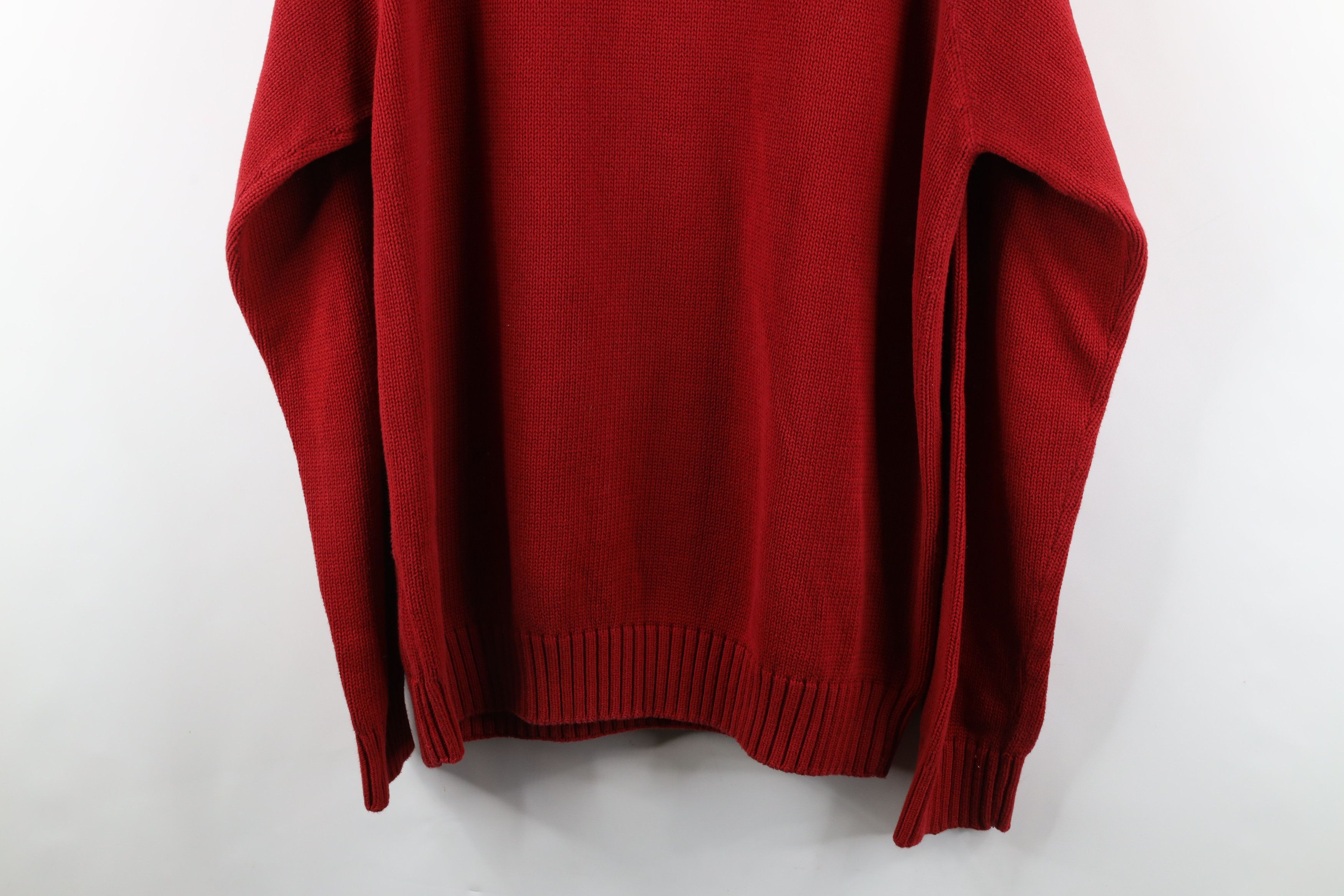 Tommy Hilfiger Vintage 90s Tommy Hilfiger Heavyweight Knit Sweater Red Size US L / EU 52-54 / 3 - 10 Thumbnail