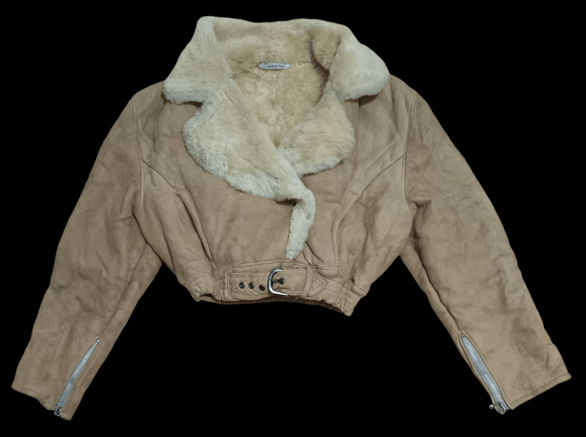 Fiorucci O'NED FIORUCCI SHEARLING LEATHER FUR CROPPED JACKET Size XS / US 0-2 / IT 36-38 - 1 Thumbnail