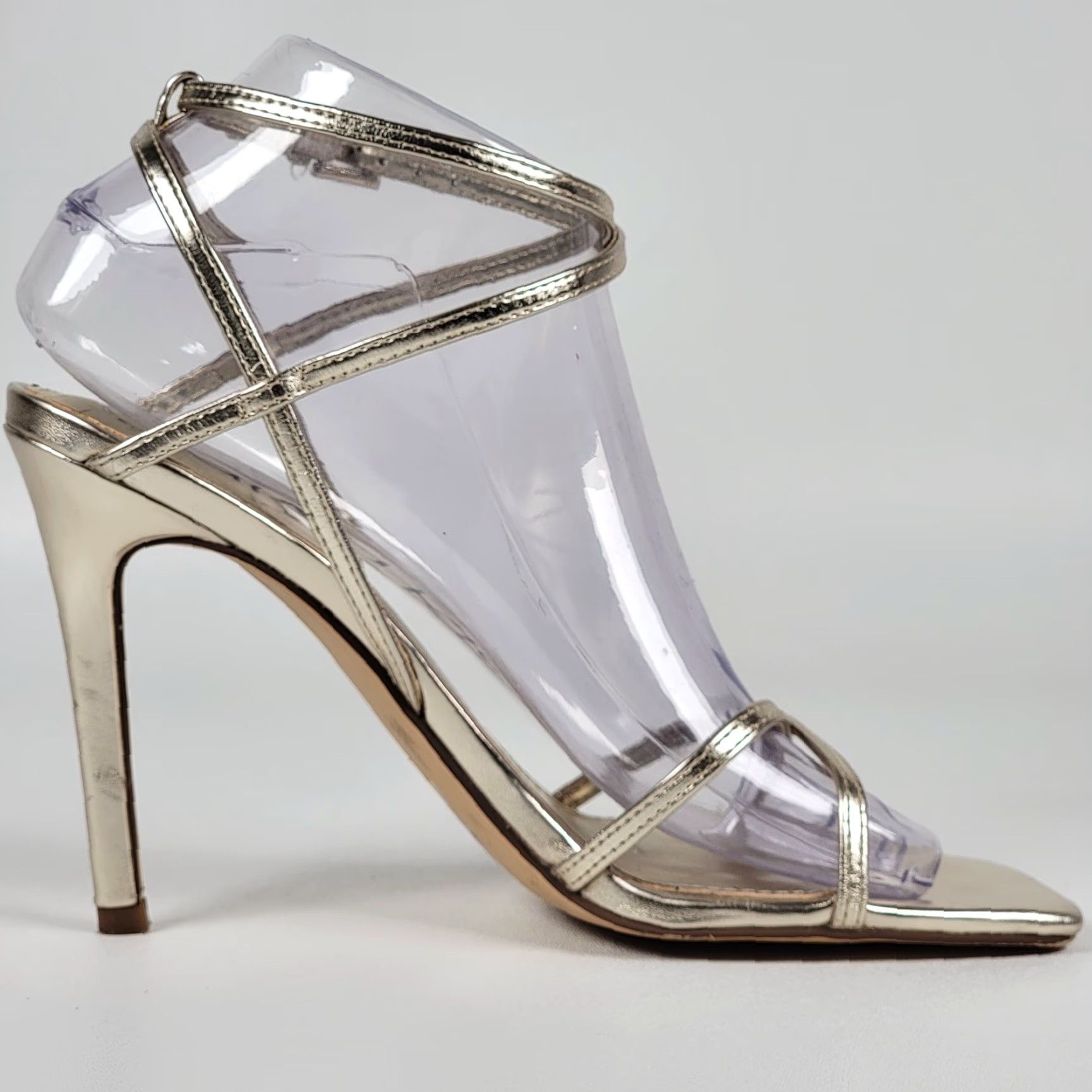Calvin Klein Calvin Klein Women's Heel Sandals Tegin Strappy Dress Gold 7.5 M Dress/Formal Women Sandals Gold Silver Size M / US 6-8 / IT 42-44 - 6 Thumbnail