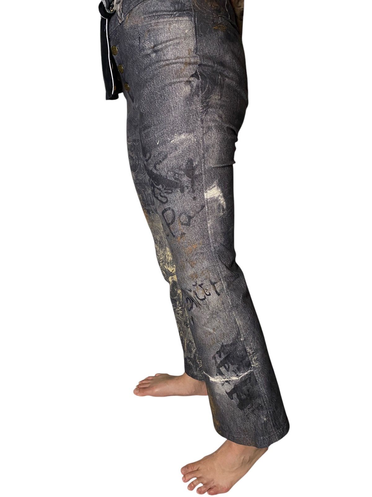 If Six Was Nine 2000's Tornado Mart Flared Tribal Pants Size US 29 - 21 Thumbnail