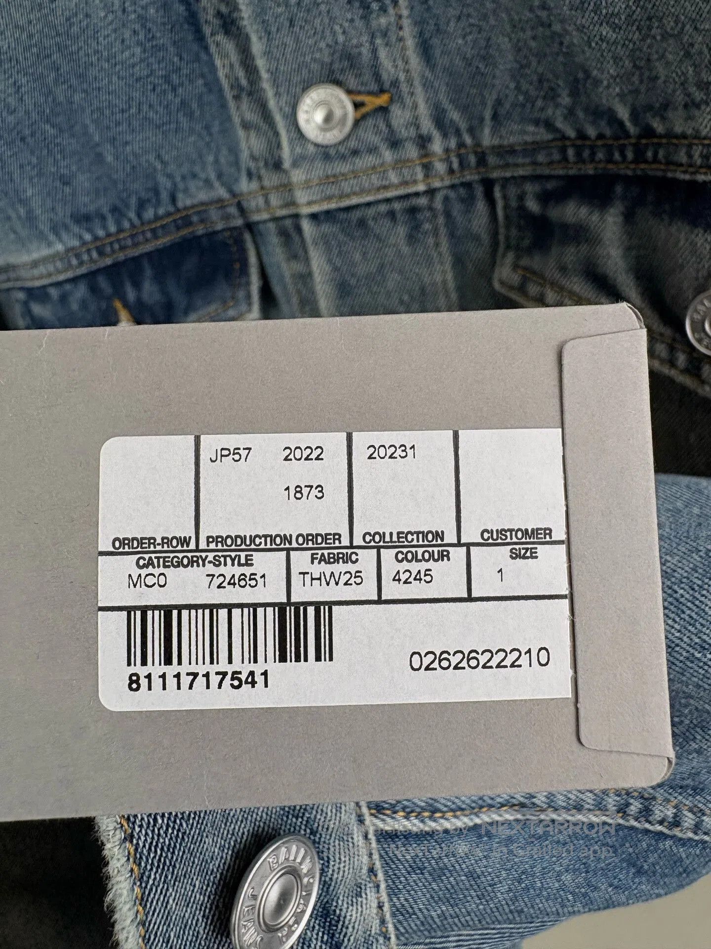Balenciaga Balenciaga Rear Tape Cola Denim Jacket. Size US S / EU 44-46 / 1 - 6 Thumbnail