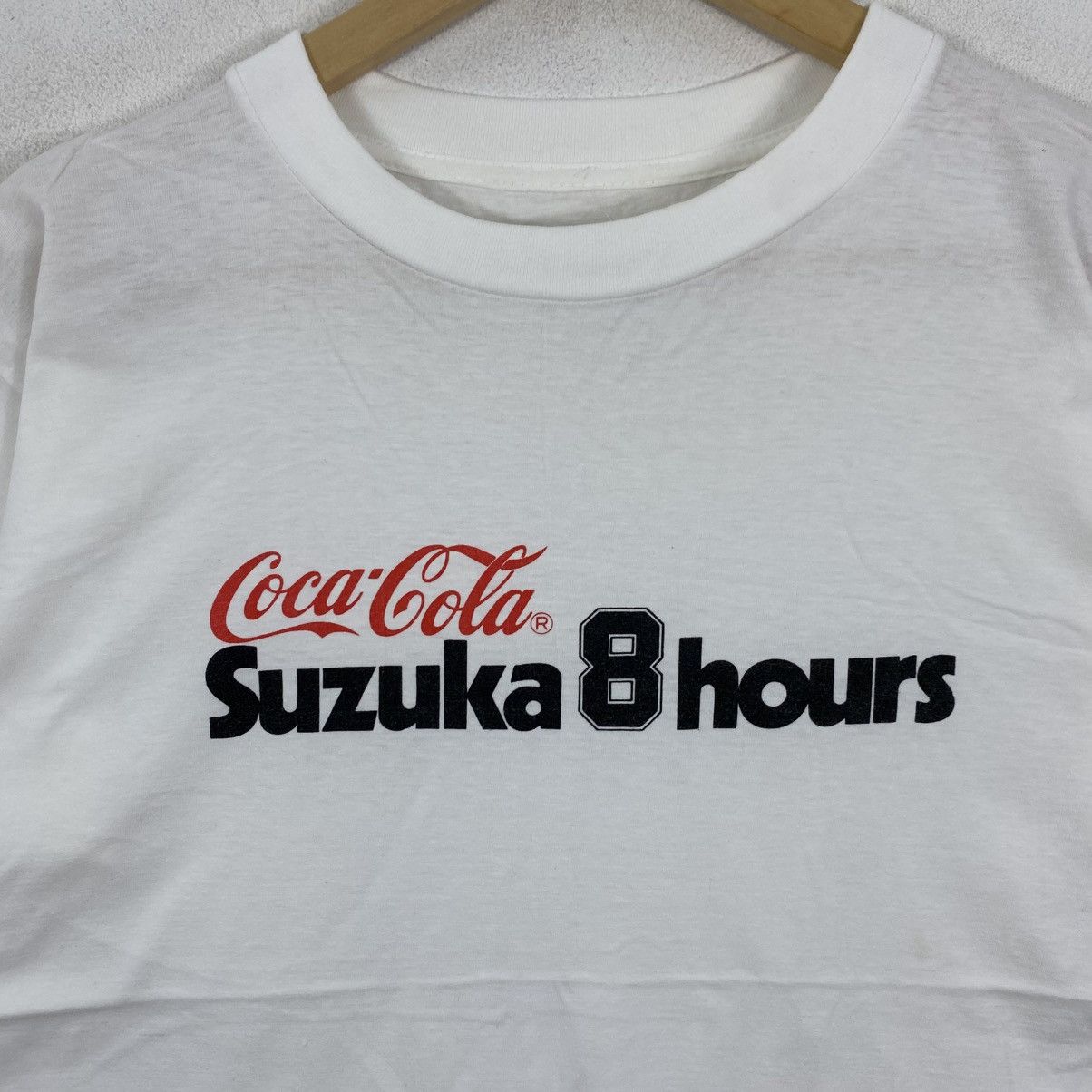 Vintage Vtg 90s Coca-Cola Suzuka 8 Hours Racing T-Shirt White Small Size US S / EU 44-46 / 1 - 4 Thumbnail