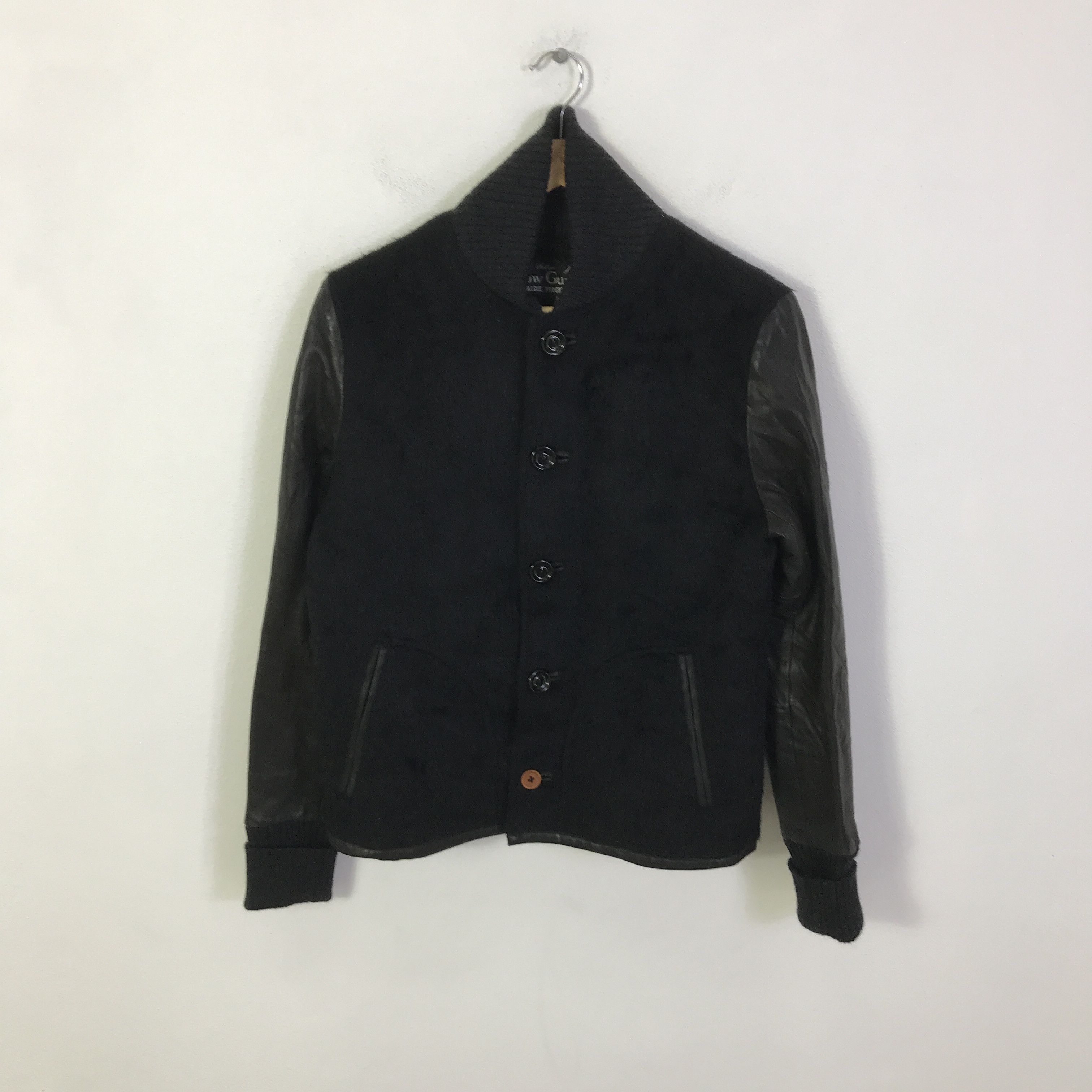 Japanese Brand slow gun and co. Fur Design sleeve Leather jacket K96B4 Size US M / EU 48-50 / 2 - 1 Thumbnail