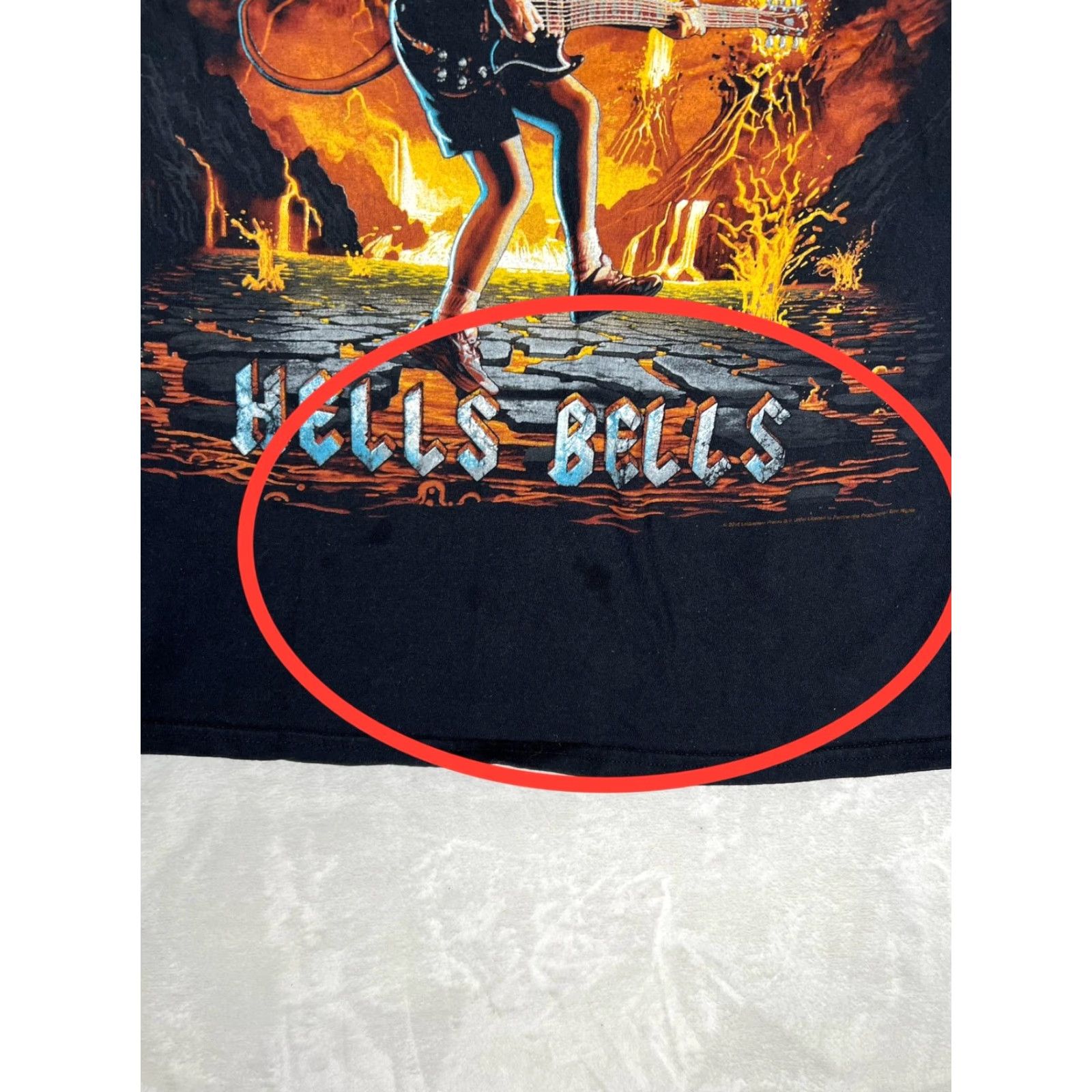 Liquid Blue AC/DC Hells Bells T-Shirt Mens Large Black Rock Band Tee Retro Liquid Blue Size US L / EU 52-54 / 3 - 3 Thumbnail