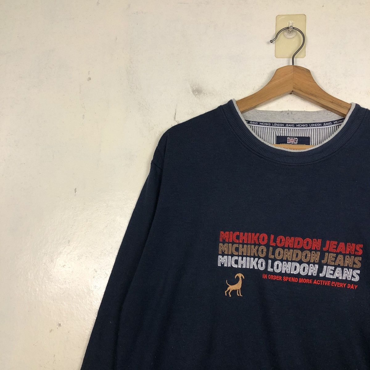Michiko Koshino London 📌Vintage Sweatshirt Michiko London Jeans Big Logo Size US L / EU 52-54 / 3 - 9 Thumbnail