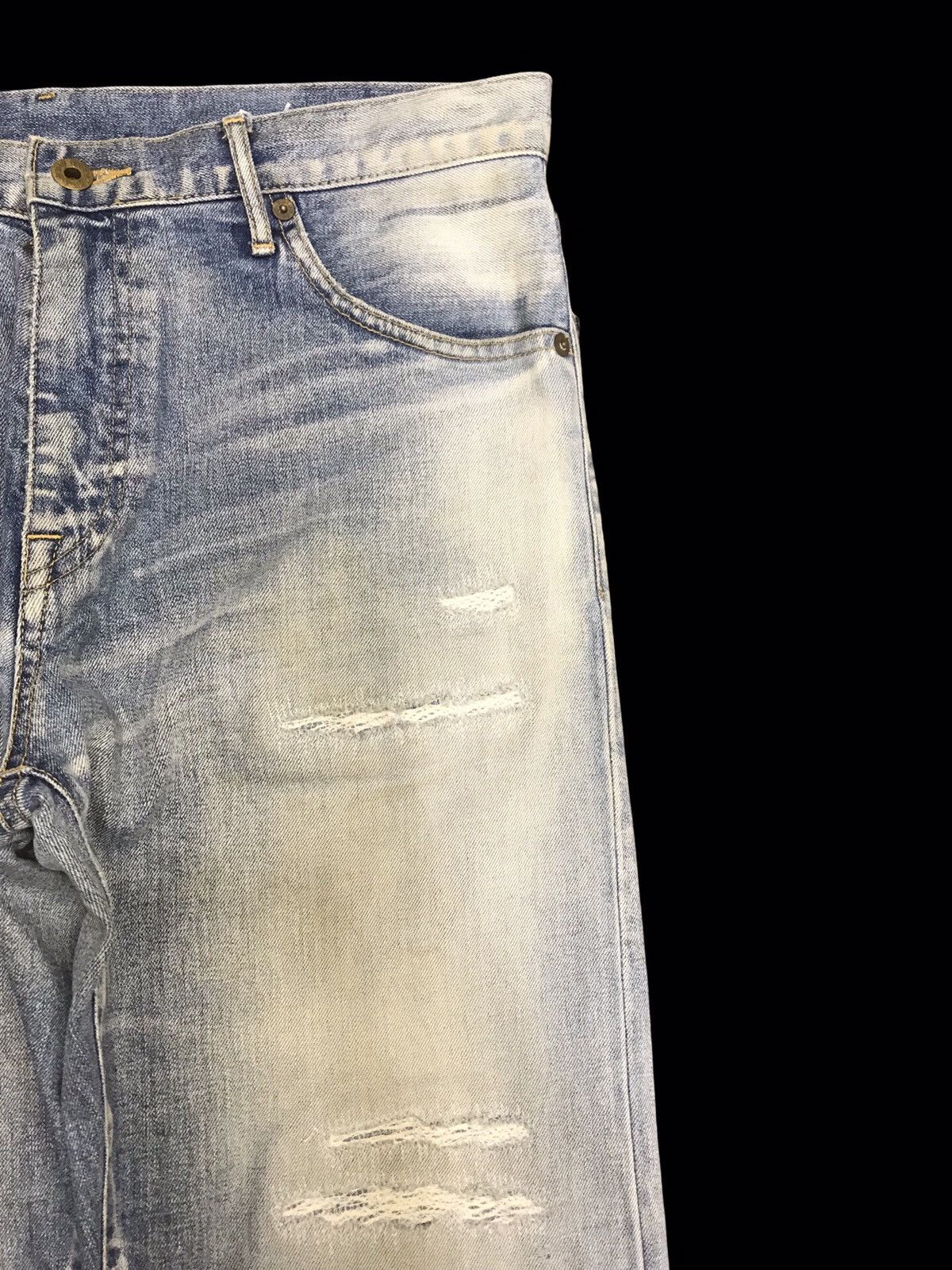 Japan Blue 💥ARCHIVAL💥JAPAN BLUE Craftman Palm Distressed Denim F130 Size US 34 / EU 50 - 2 Thumbnail