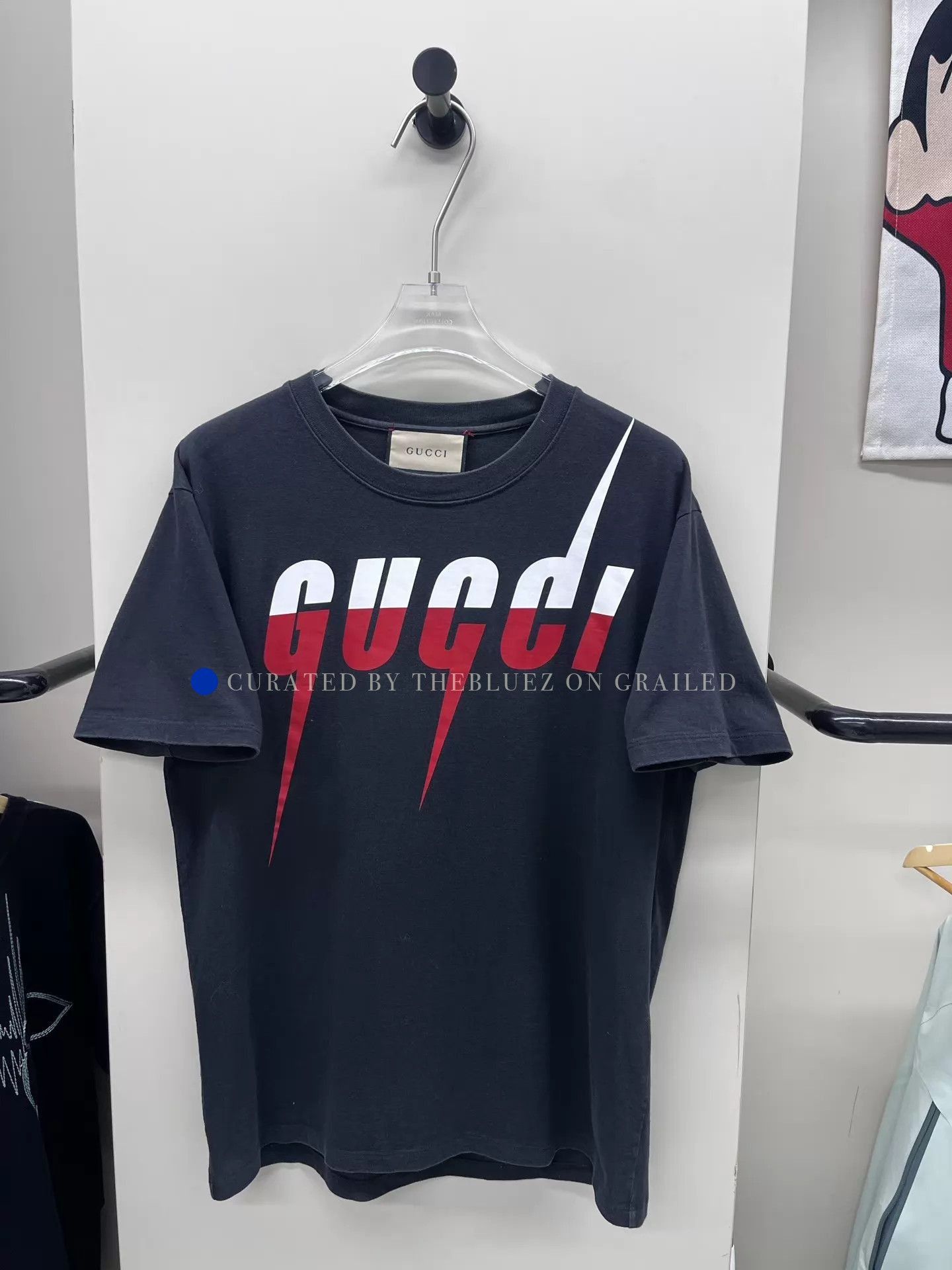 Gucci Lightning Logo Black Short Sleeve T-Shirt Size US S / EU 44-46 / 1 - 1 Thumbnail