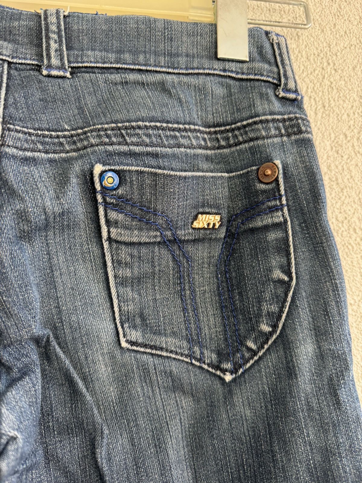 Miss Sixty Miss Sixty Girls Jeans Age 12 Blue Denim Y2K Size 24" / US 00 / IT 34 - 6 Thumbnail