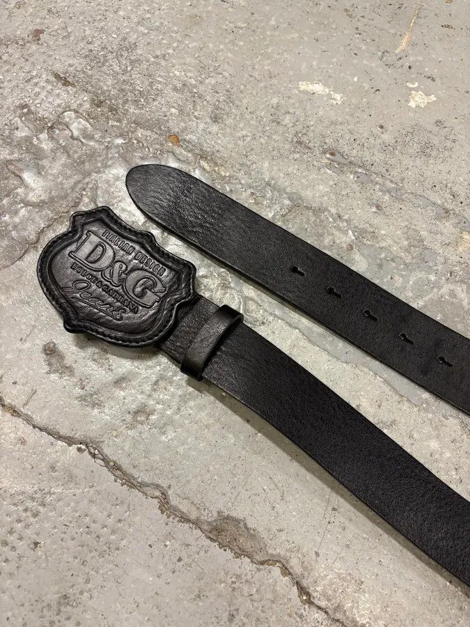 Dolce & Gabbana 2000s Dolce & Gabbana Signature Black Leather Belt Size ONE SIZE - 3 Thumbnail