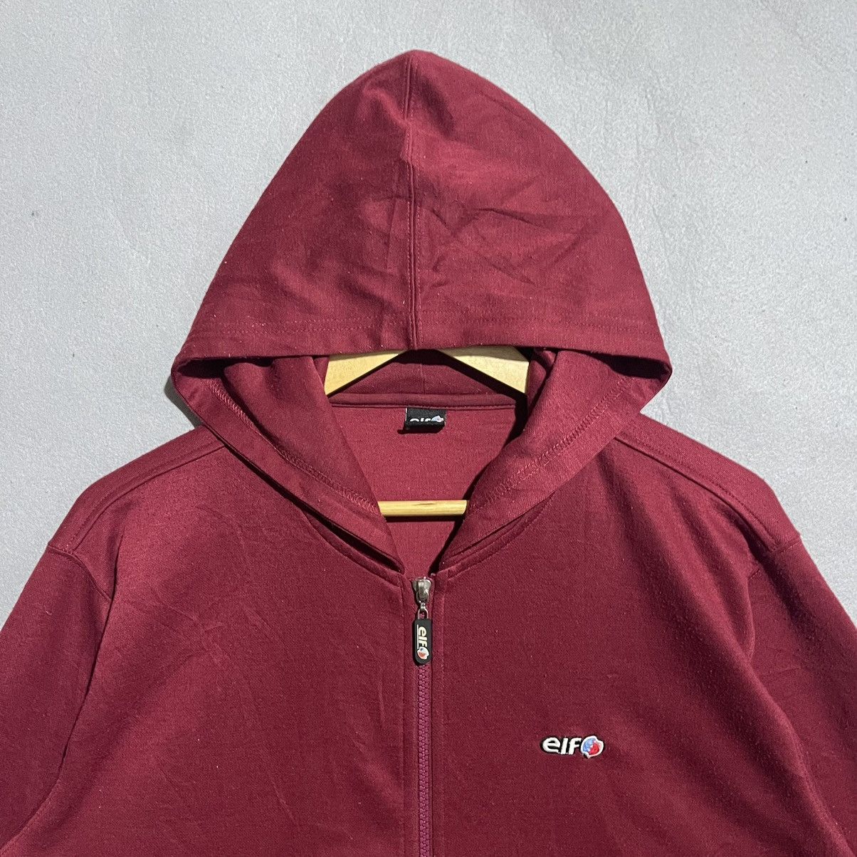 Japanese Brand Vintage Elf Lubricants Racing Zip Hoodie Burgundy Motorsport Size US L / EU 52-54 / 3 - 5 Thumbnail
