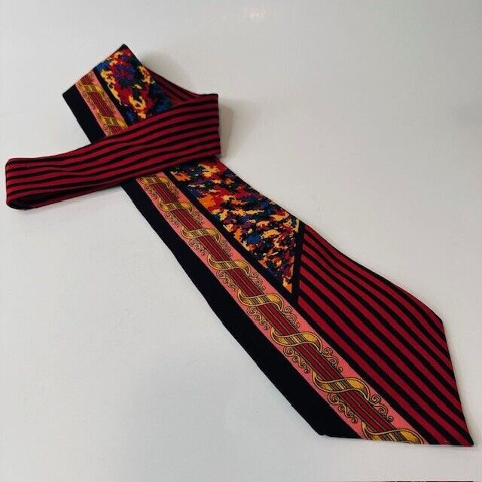Other Rush Limbaugh Tie No Boundaries Collection Abstract /Stripes Size ONE SIZE - 2 Thumbnail