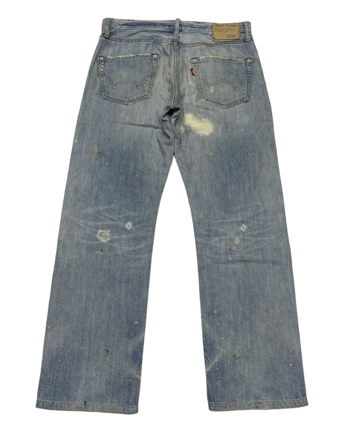Edwin EDWIN 503 REBEL VINTAGE PATCHWORK DISTRESSED DENIM JEANS Size US 32 / EU 48 - 6 Thumbnail
