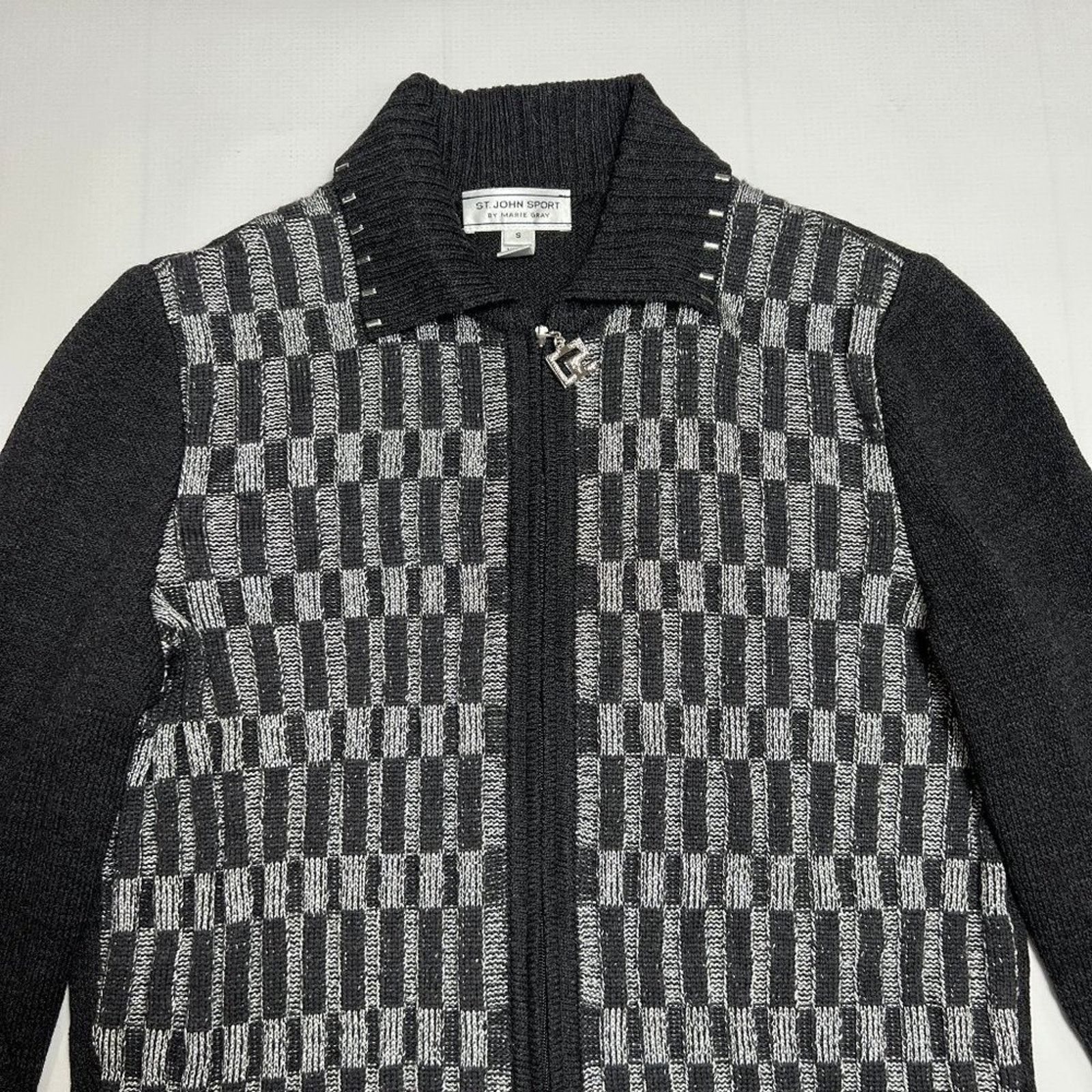 Other St. John Sport Marie Gray Wool Cardigan Studded S Size S / US 4 / IT 40 - 9 Thumbnail