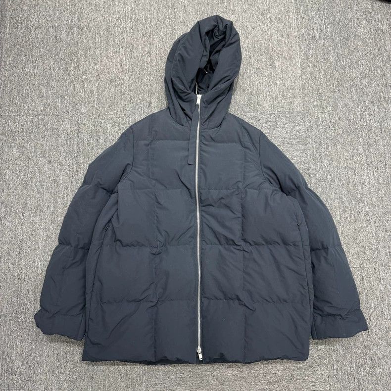 Jil Sander Jil Sander Solid Color Plaid Hooded Down Jacket Size 4XL / US 24-26 - 1 Thumbnail