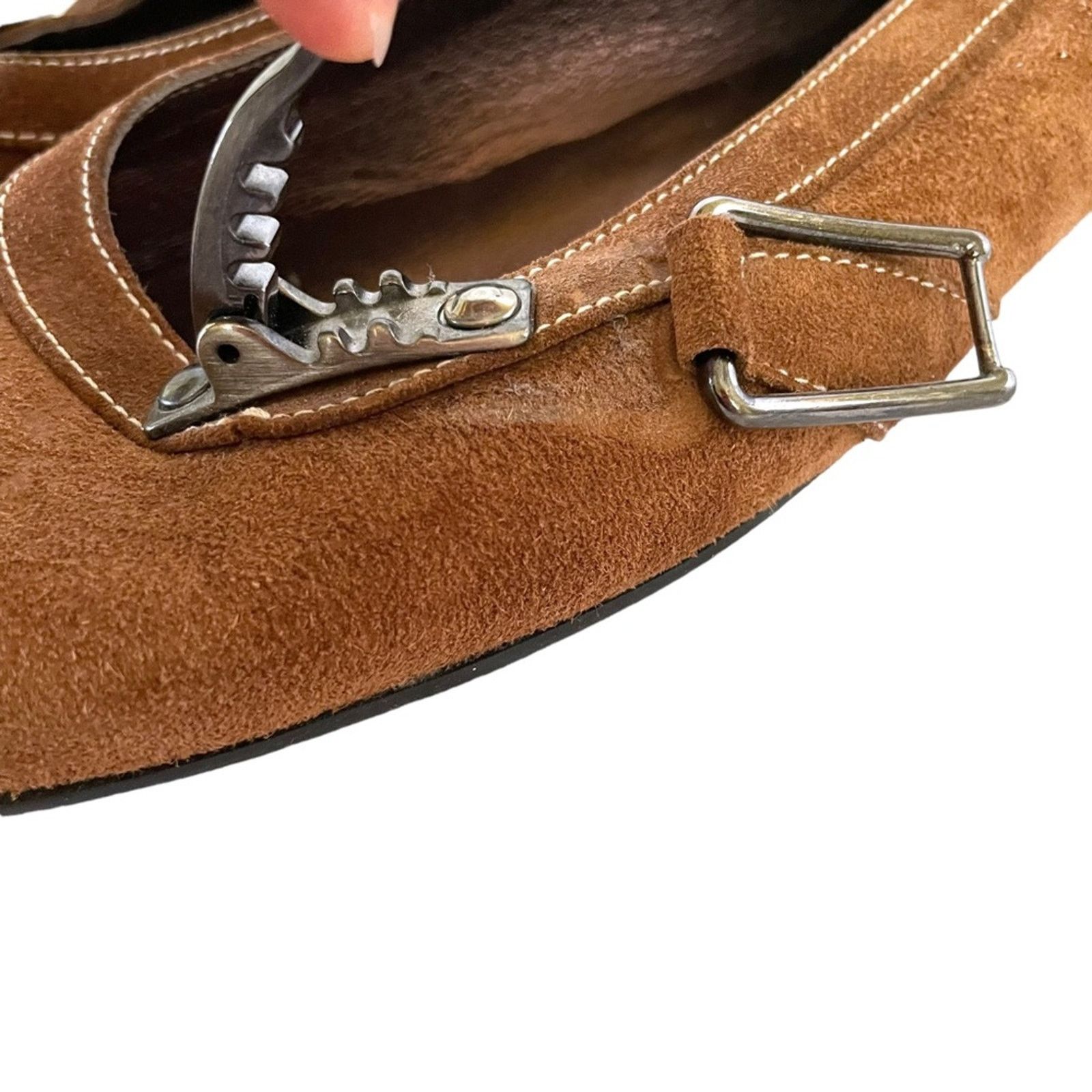 Barbara Bui BUI By Barbara Bui Brown Suede Buckle Accent Ballet Flats Size US 7.5 / IT 37.5 - 10 Thumbnail