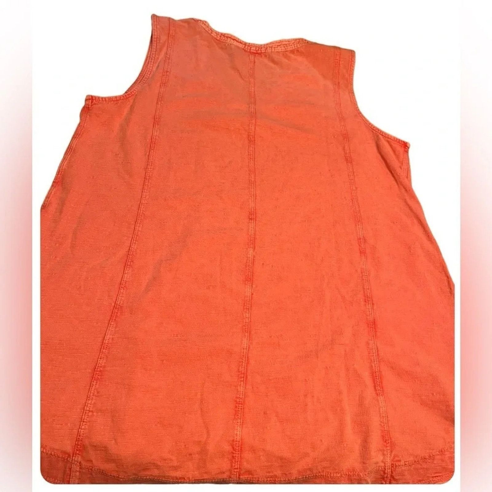 The Unbranded Brand Soft Surroundings 100% cotton tunic short sleeve top, size L Size L / US 10 / IT 46 - 2 Thumbnail