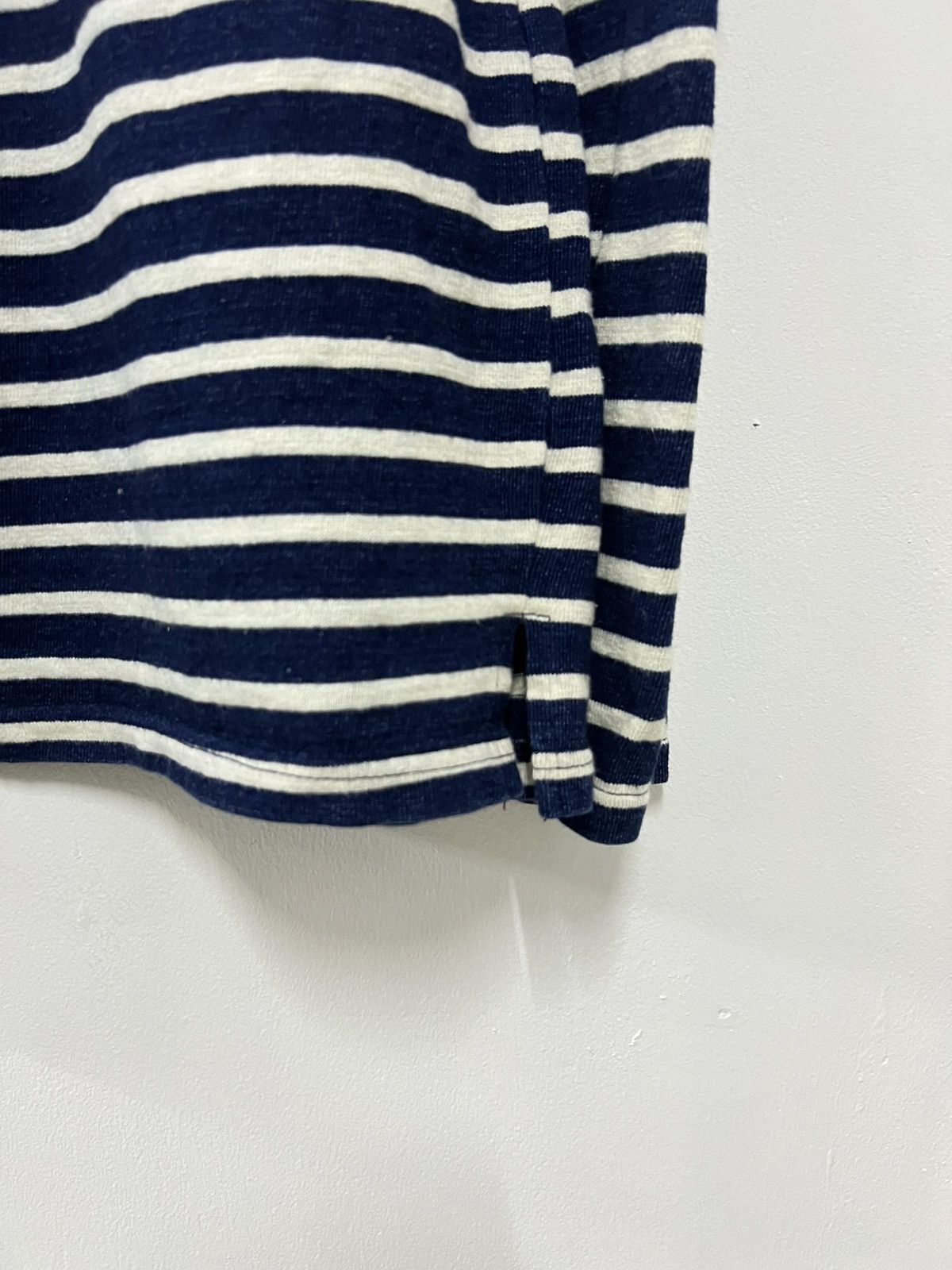 45rpm Indigo Dyed Border Striped Half Zipper Pullover Sweater Size US L / EU 52-54 / 3 - 6 Thumbnail