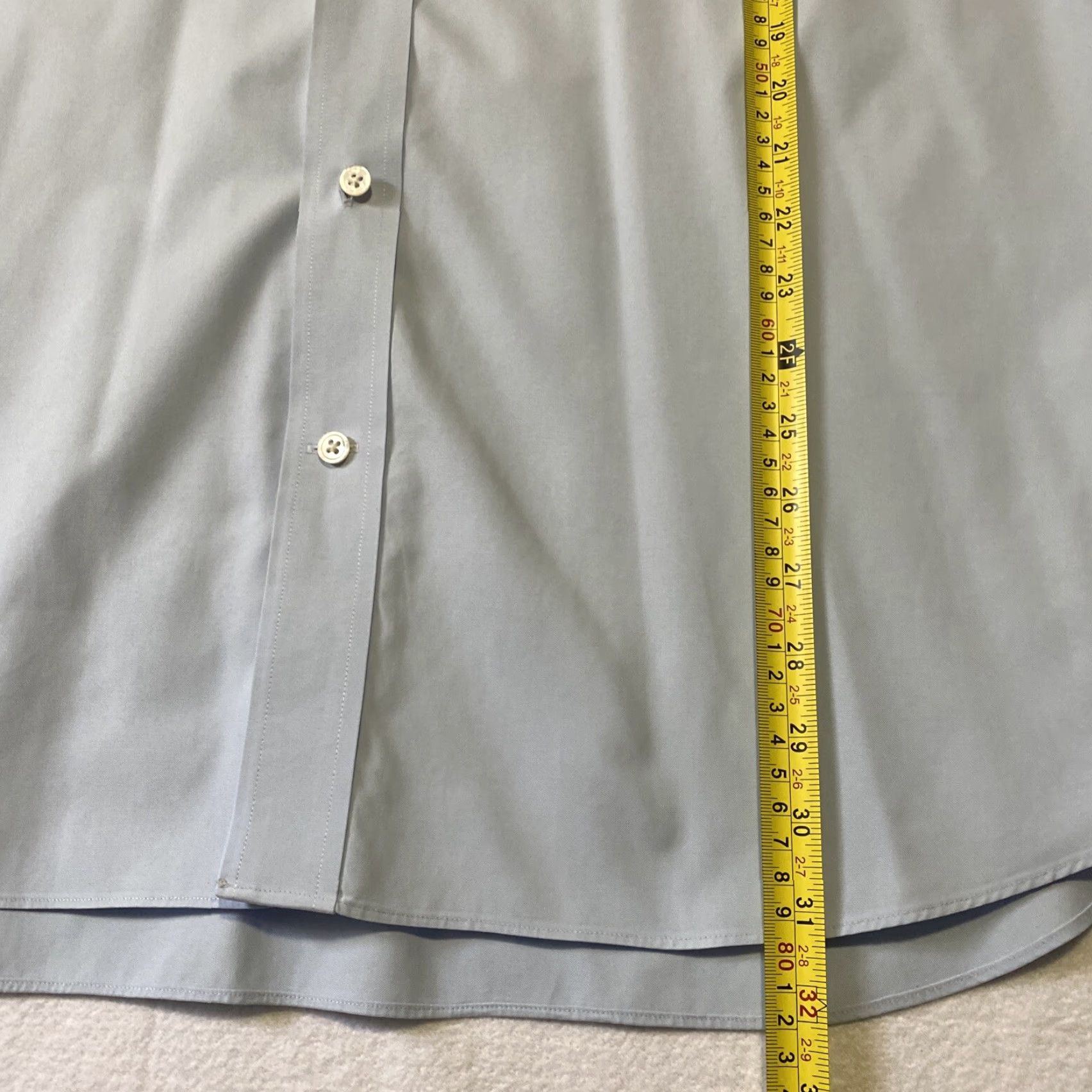 Express Express Button-Down Shirt Men’s XL Blue Long Sleeve Dress Shirt, 100% Cotton, Non-Iron, Traditional Fit Size US XL / EU 56 / 4 - 7 Thumbnail