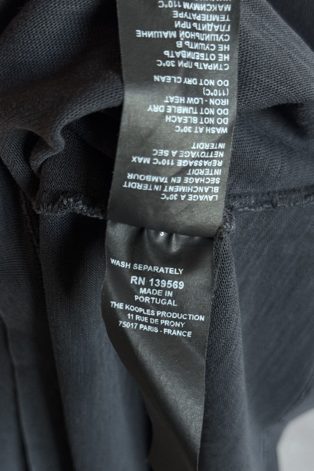 The Kooples XL The Kooples Paris Washed Black Tiger T-shirt Tee Size US XL / EU 56 / 4 - 10 Thumbnail