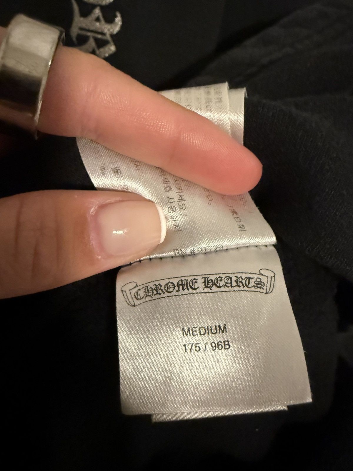 Chrome Hearts Chrome Hearts Silver Glitter Hoodie Black Size US M / EU 48-50 / 2 - 8 Thumbnail
