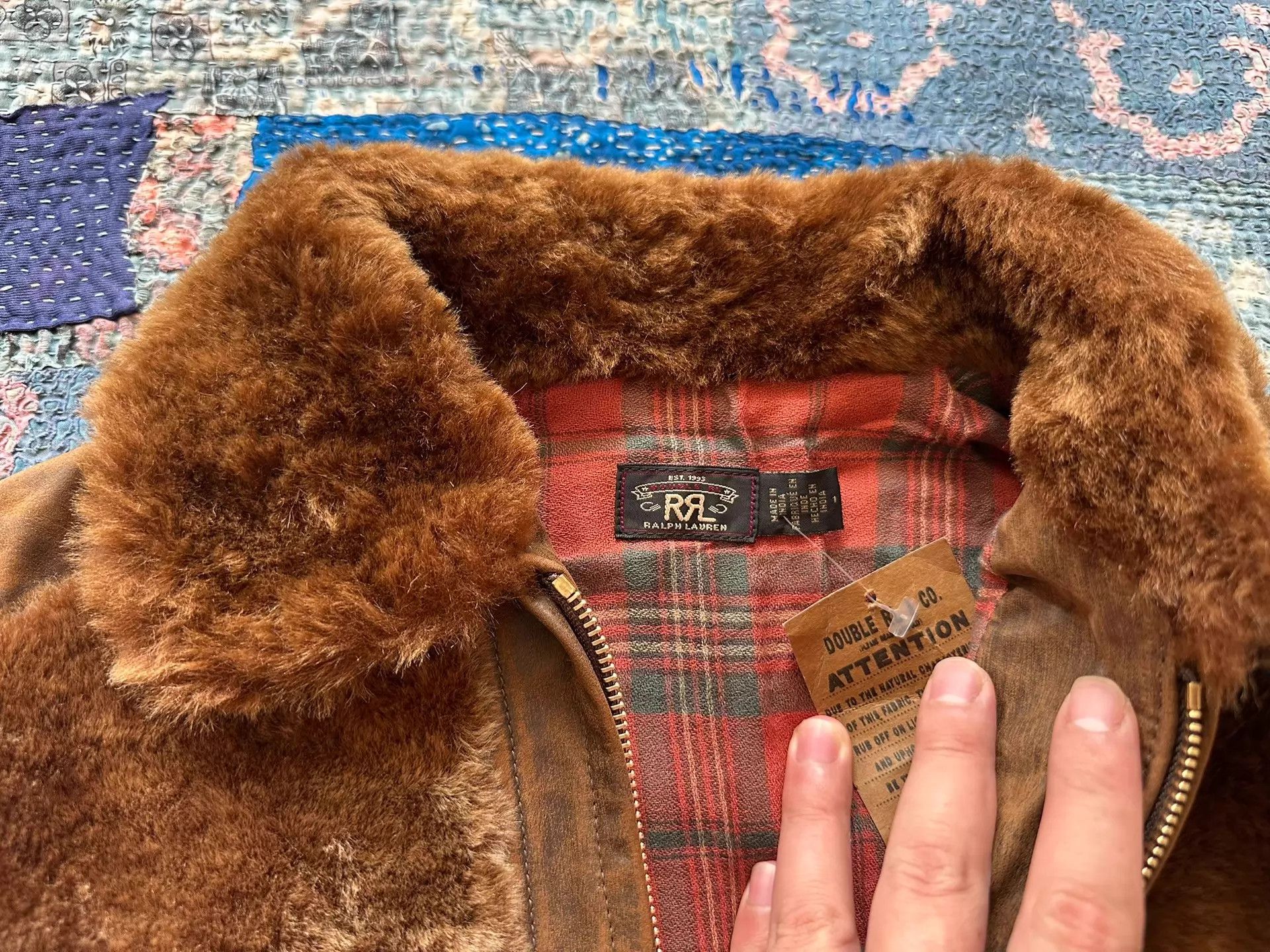 RRL Ralph Lauren RRL Women's Brown Bear Leather Jacket Size 1 Size S / US 4 / IT 40 - 3 Thumbnail