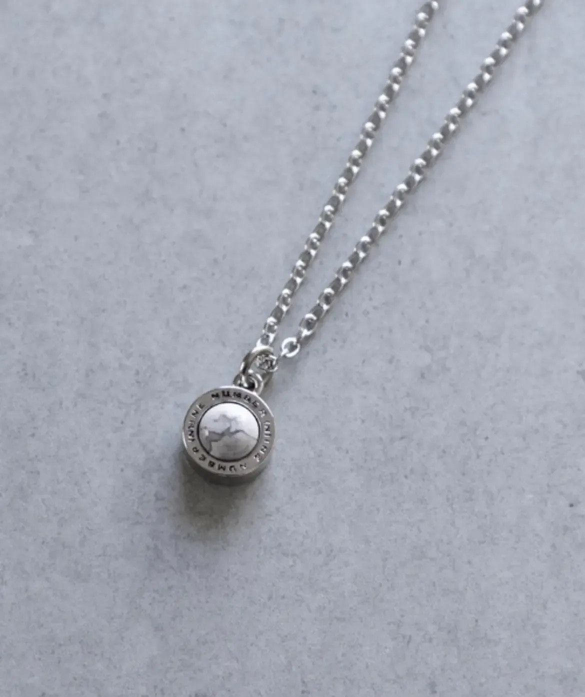 Number (N)ine LAST ONE! Number nine round logo stone charm necklace Size ONE SIZE - 3 Thumbnail
