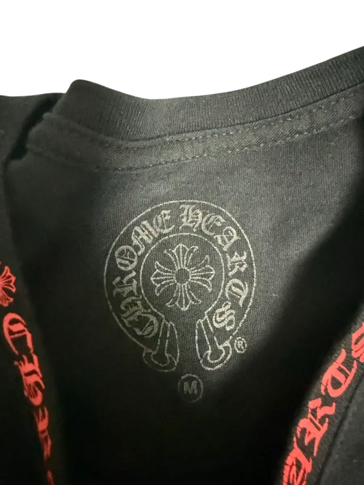 Chrome Hearts Neck Logo Script Horseshoe Longsleeve Size US M / EU 48-50 / 2 - 4 Thumbnail