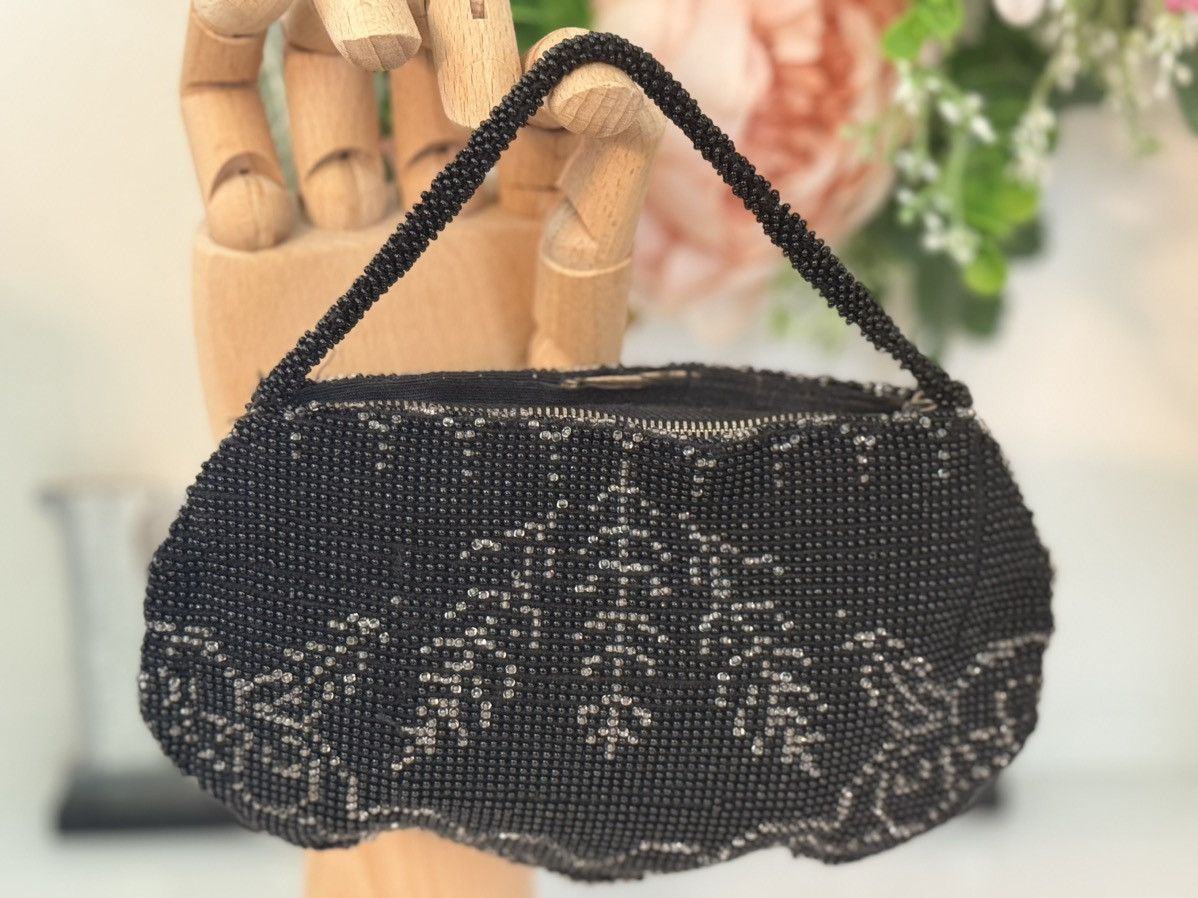 Vintage Vintage Beaded Mini Handbag Handmade Czechoslovakia Amazing Size ONE SIZE - 10 Thumbnail