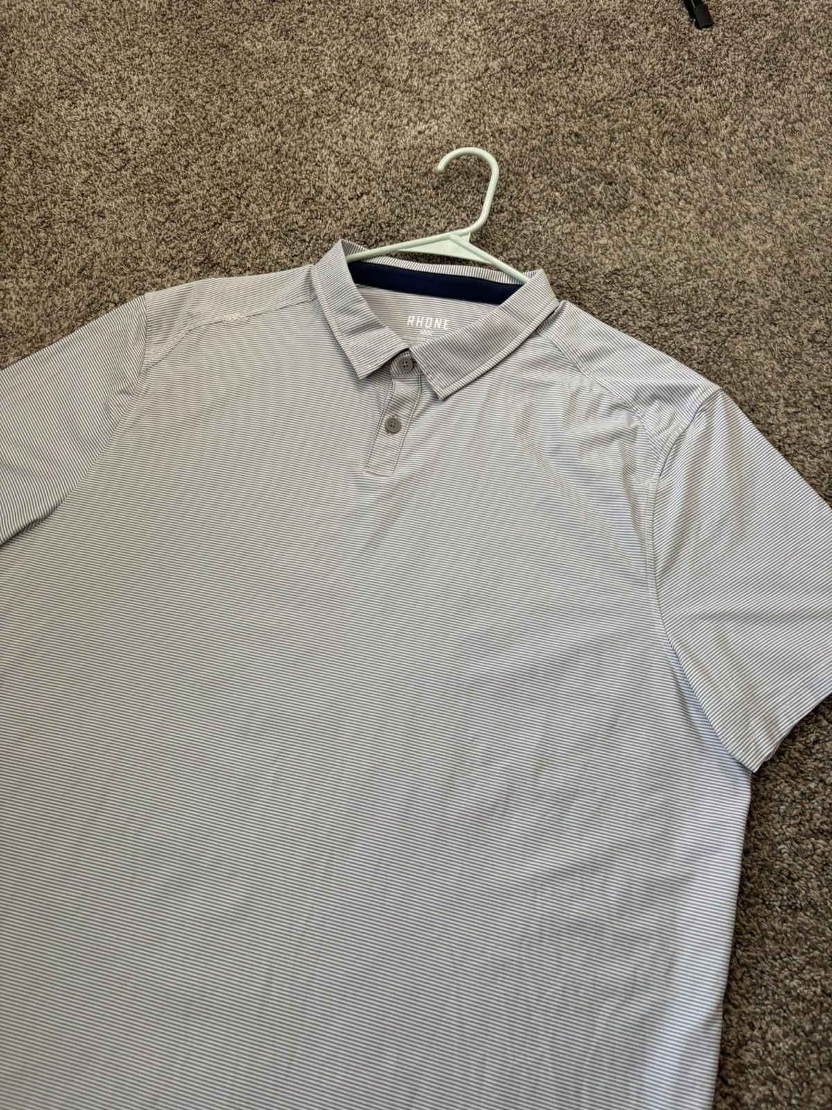Rhone Rhone Golf Stripe Polo Shirt Men's Size XXL Light Gray Size US XXL / EU 58 / 5 - 3 Thumbnail